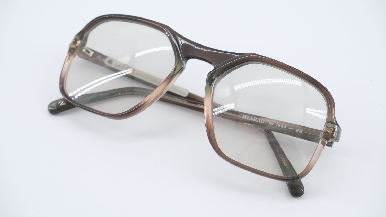Menrad Glasses 169-63 Vintage Glasses · NOS · Grey Transparent · 54-20-140 · Unworn