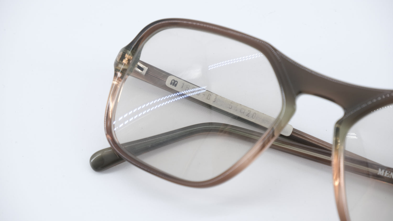 Menrad Glasses 169-63 Vintage Glasses · NOS · Grey Transparent · 54-20-140 · Unworn