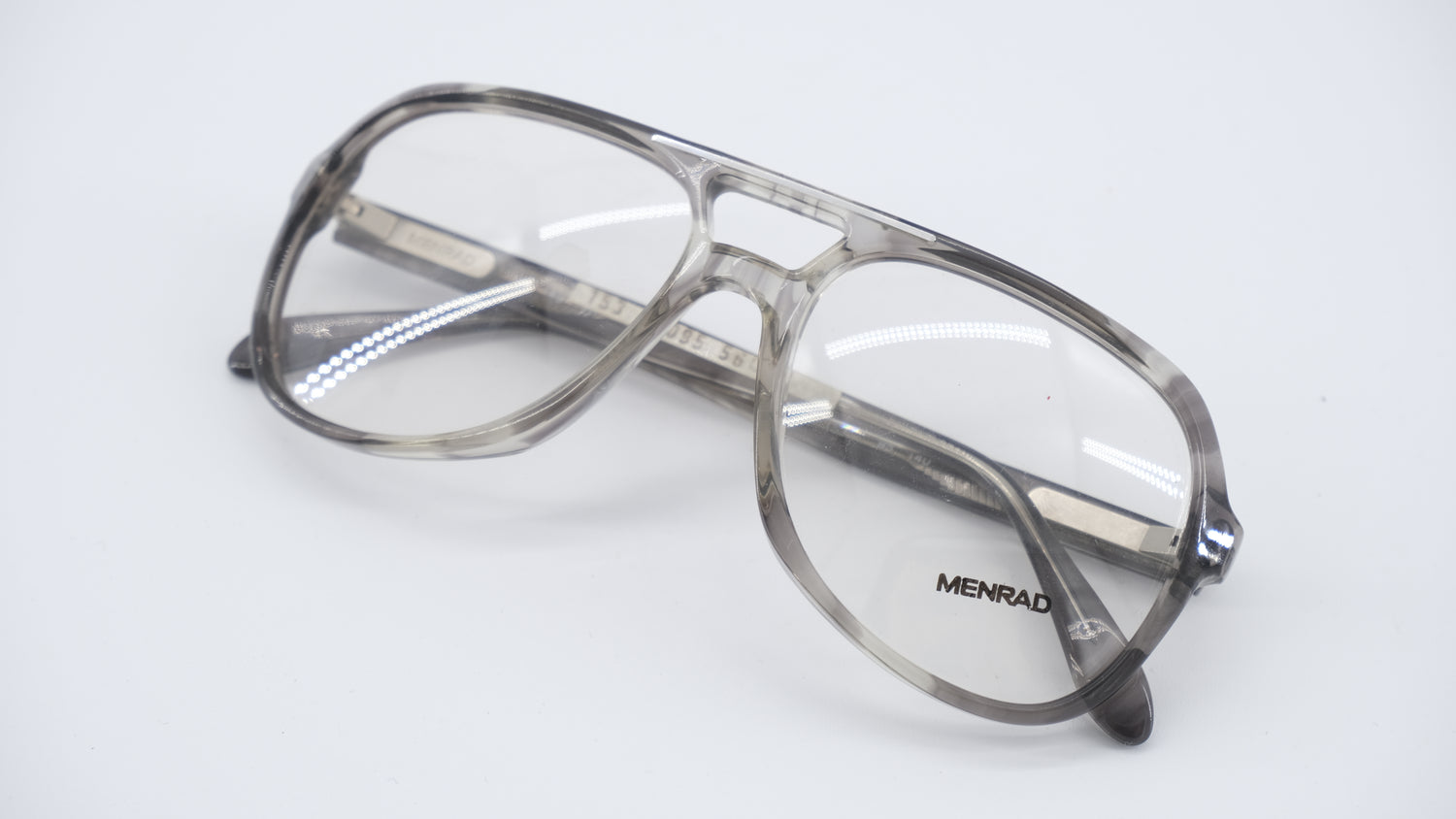 Menrad Glasses 153-095 Vintage Glasses · NOS · Grey-Black Transparent · 56-17-140 · Unworn