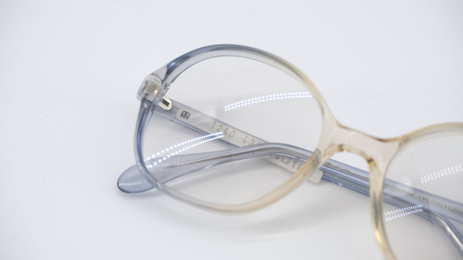 Menrad Glasses 124-432 Vintage Glasses · NOS · Blue Transparent · 48-18-130 · Unworn