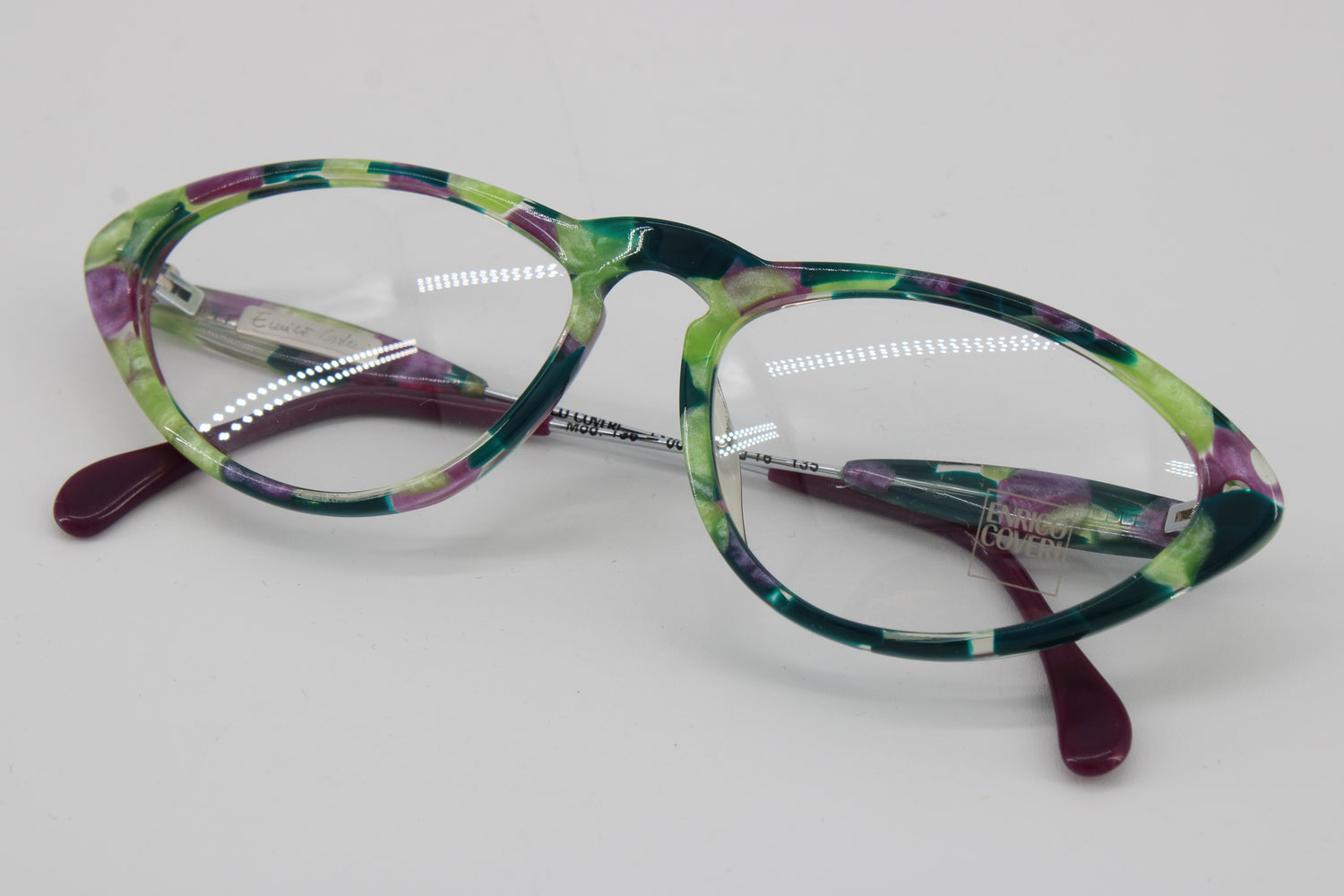 Enrico Coveri Glasses 136-003 Vintage Glasses · NOS · Green-Pink · 54-16-135 · Unworn