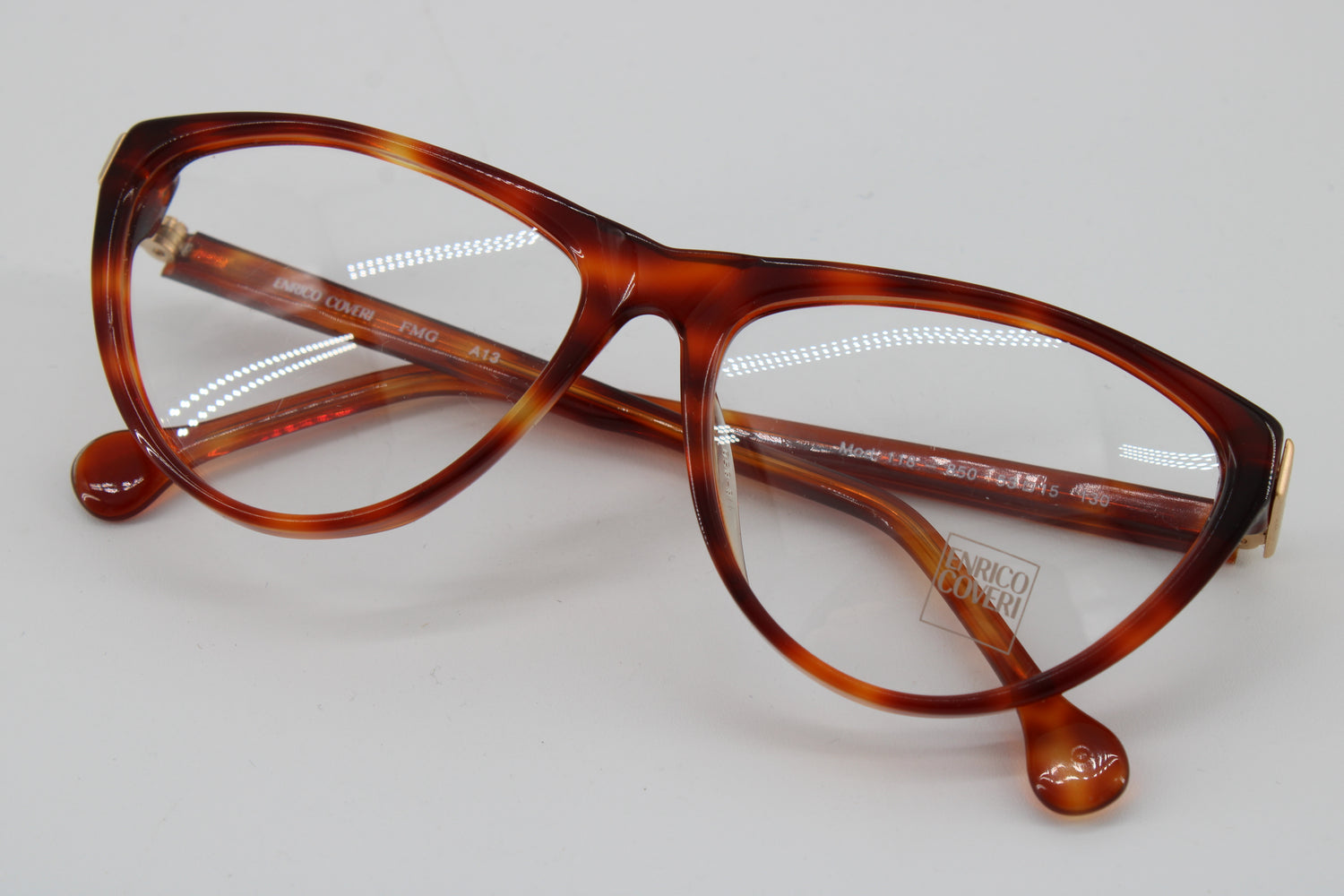 Enrico Coveri Glasses 118-850 Vintage Glasses · NOS · Brown-Black · 53-15-130 · Unworn