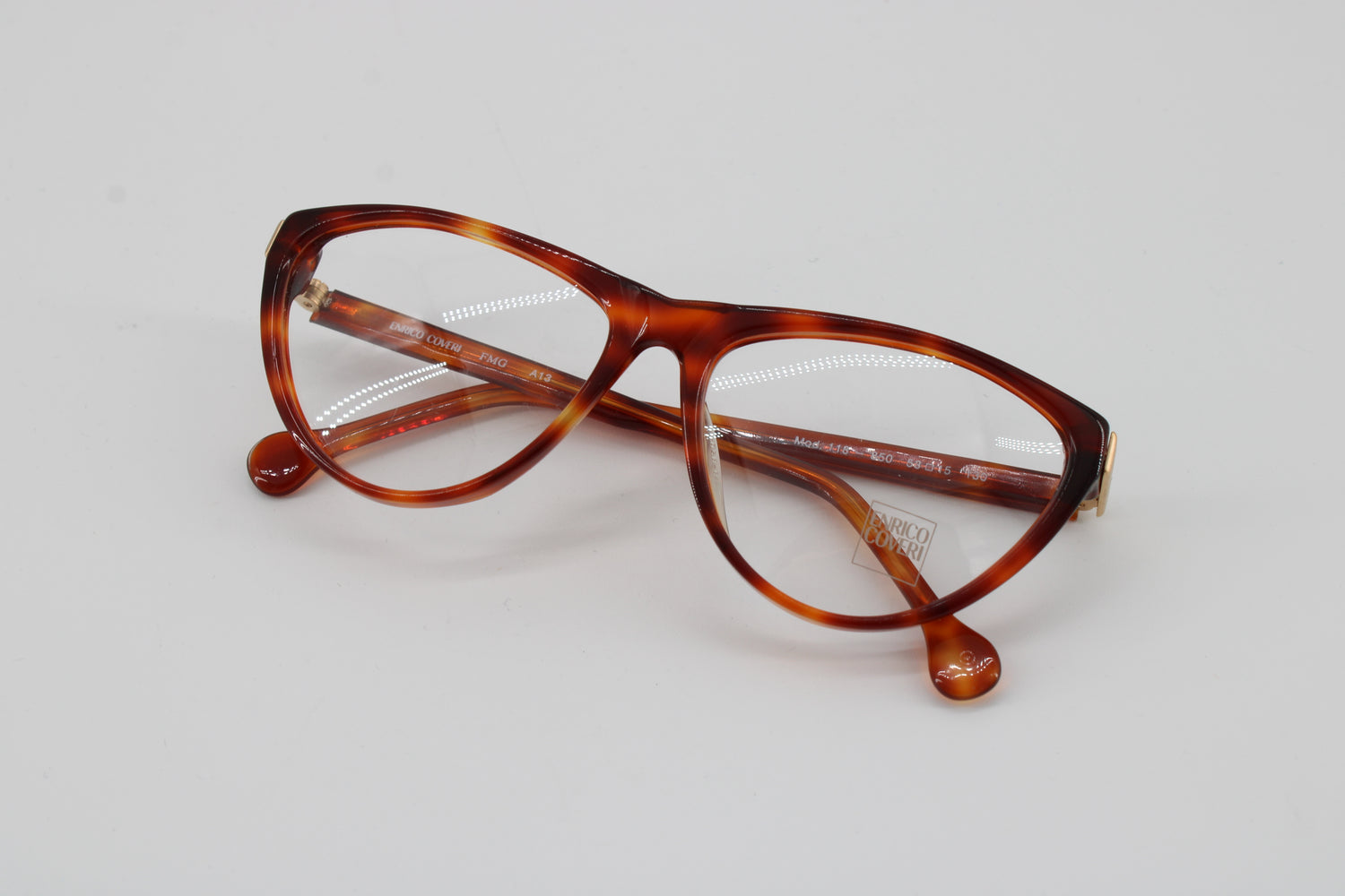 Enrico Coveri Glasses 118-850 Vintage Glasses · NOS · Brown-Black · 53-15-130 · Unworn
