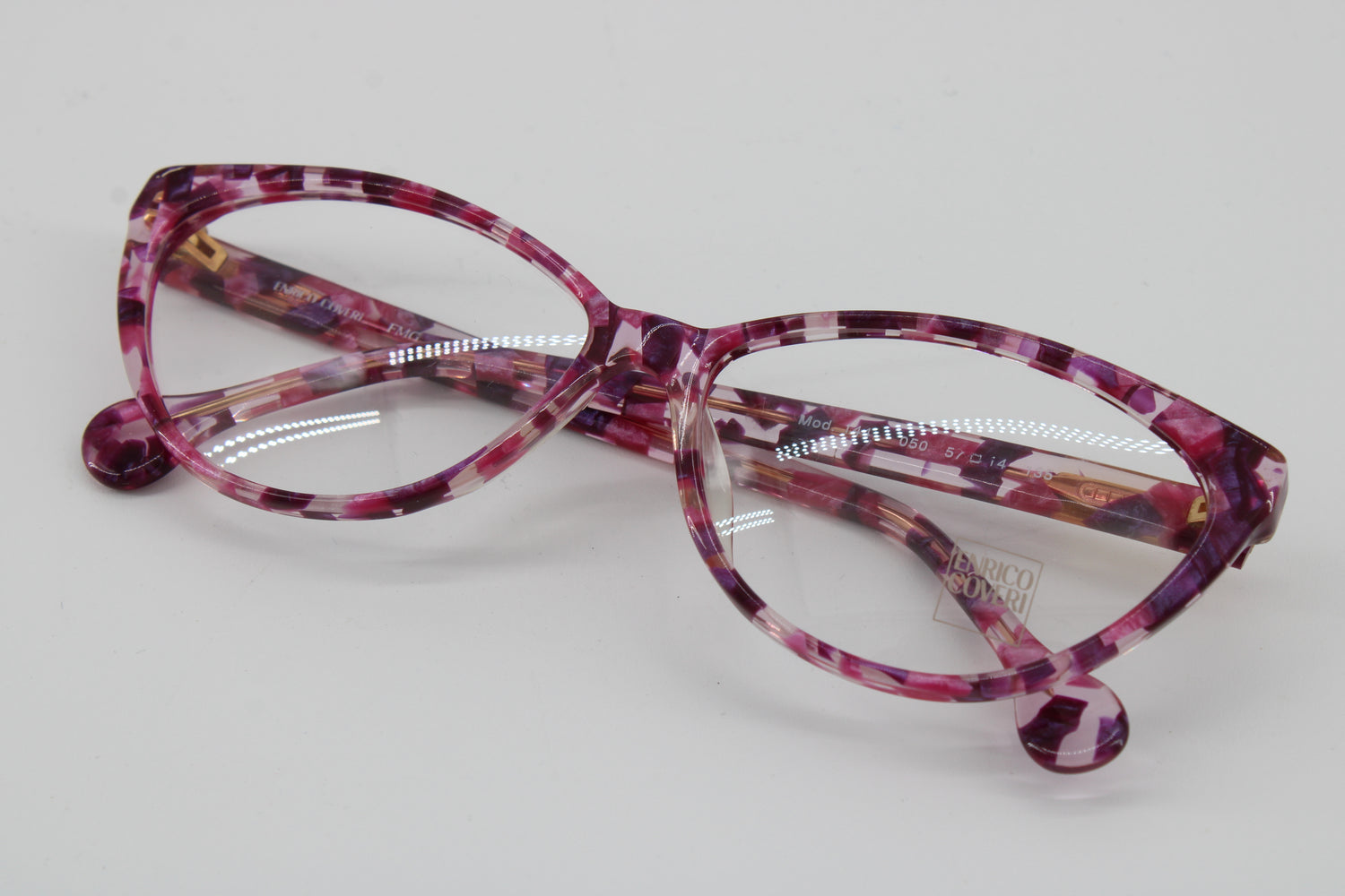 Enrico Coveri Glasses 144-050 Vintage Glasses · NOS · Pink-Purple · 57-14-135 · Unworn