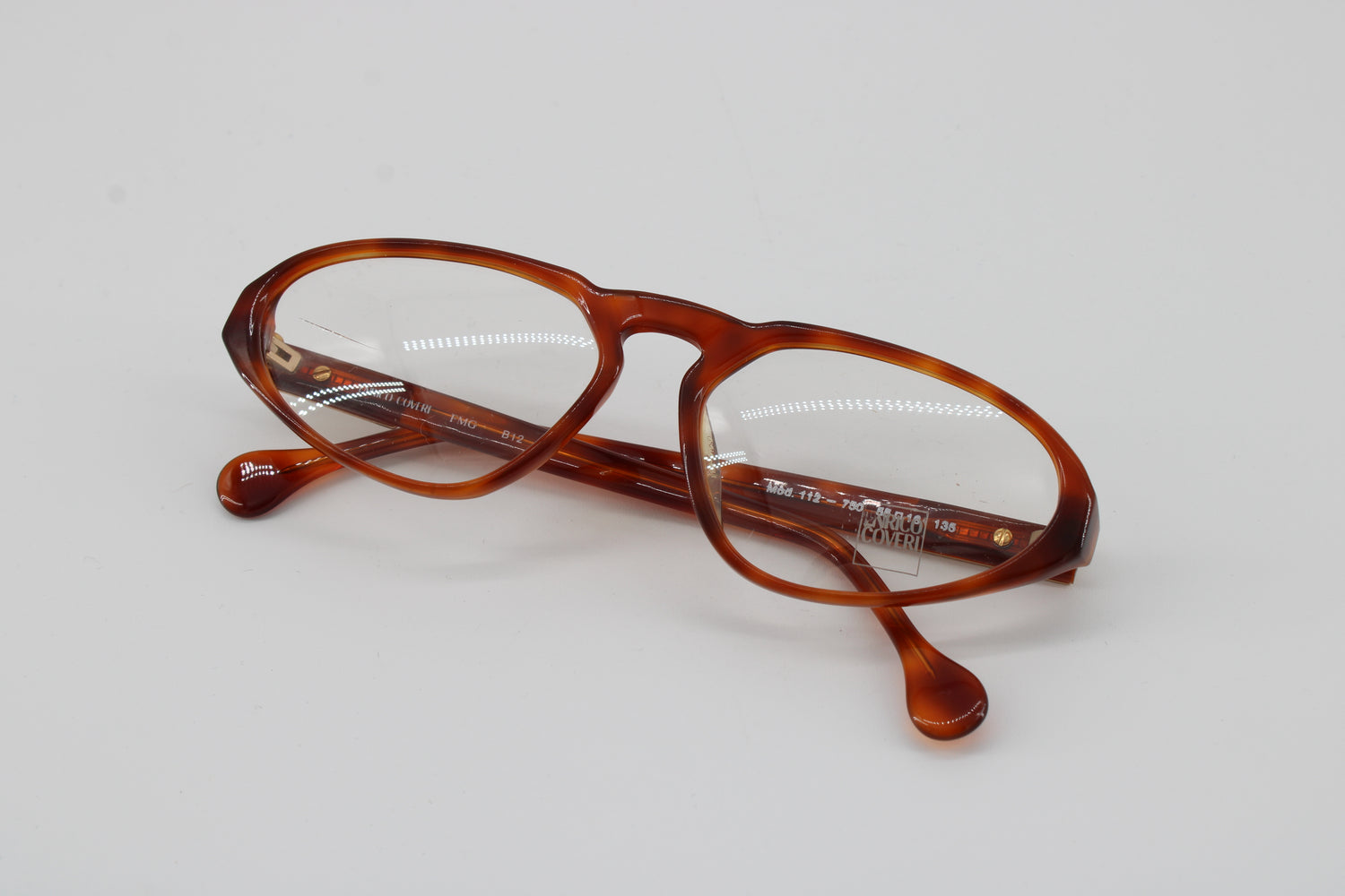 Enrico Coveri Glasses 112-750 Vintage Glasses · NOS · Brown-Black · 55-16-135 · Unworn