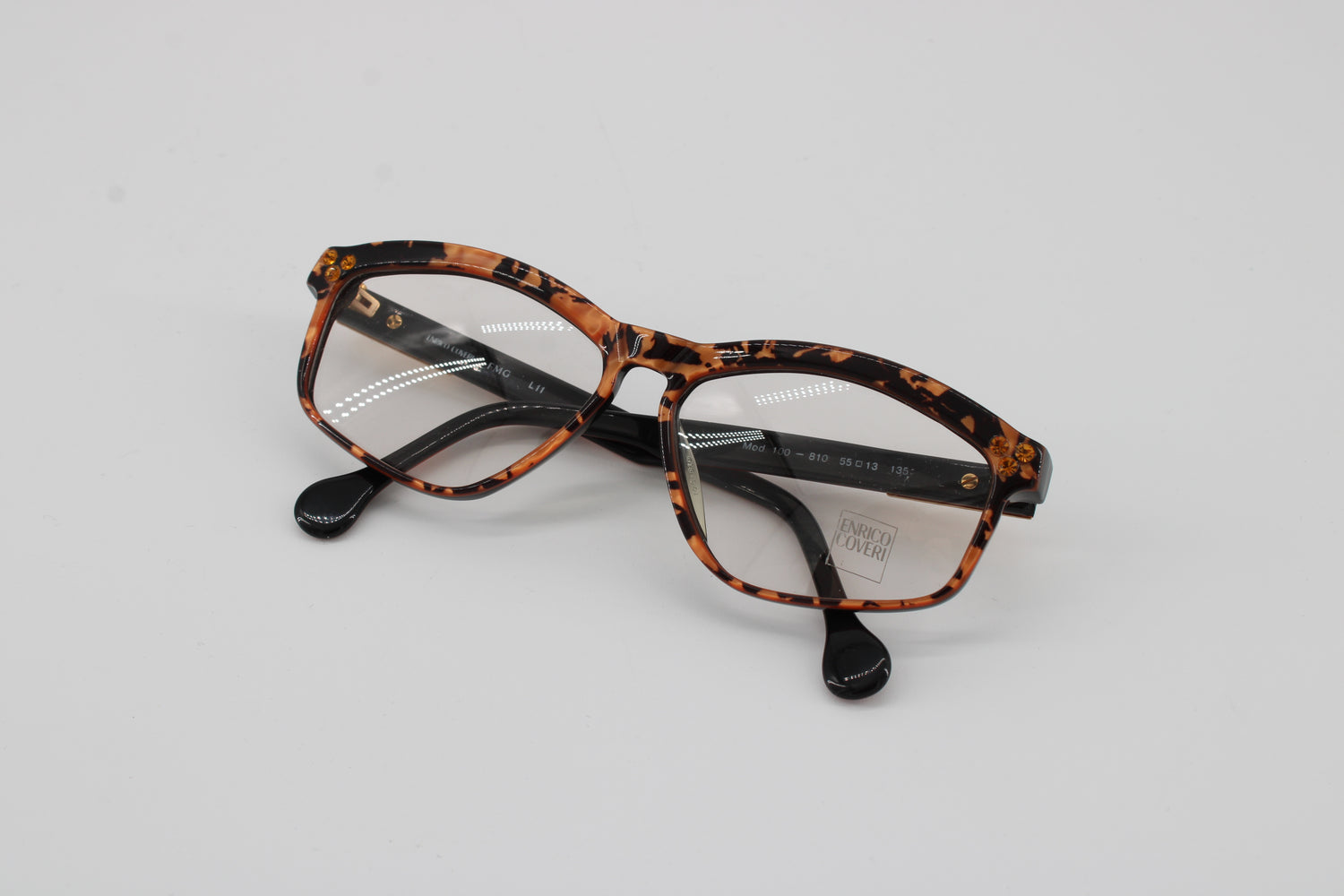 Enrico Coveri Glasses 100-810 Vintage Glasses · NOS · Brown-Black · 55-13-135 · Unworn