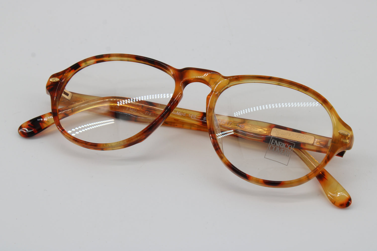Enrico Coveri Glasses 123-850 Vintage Glasses · NOS · Brown-Black · 50-17-140 · Unworn