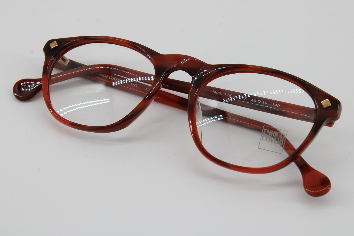 Enrico Coveri Glasses 128-017 Vintage Glasses · NOS · Brown-Black · 49-19-140 · Unworn
