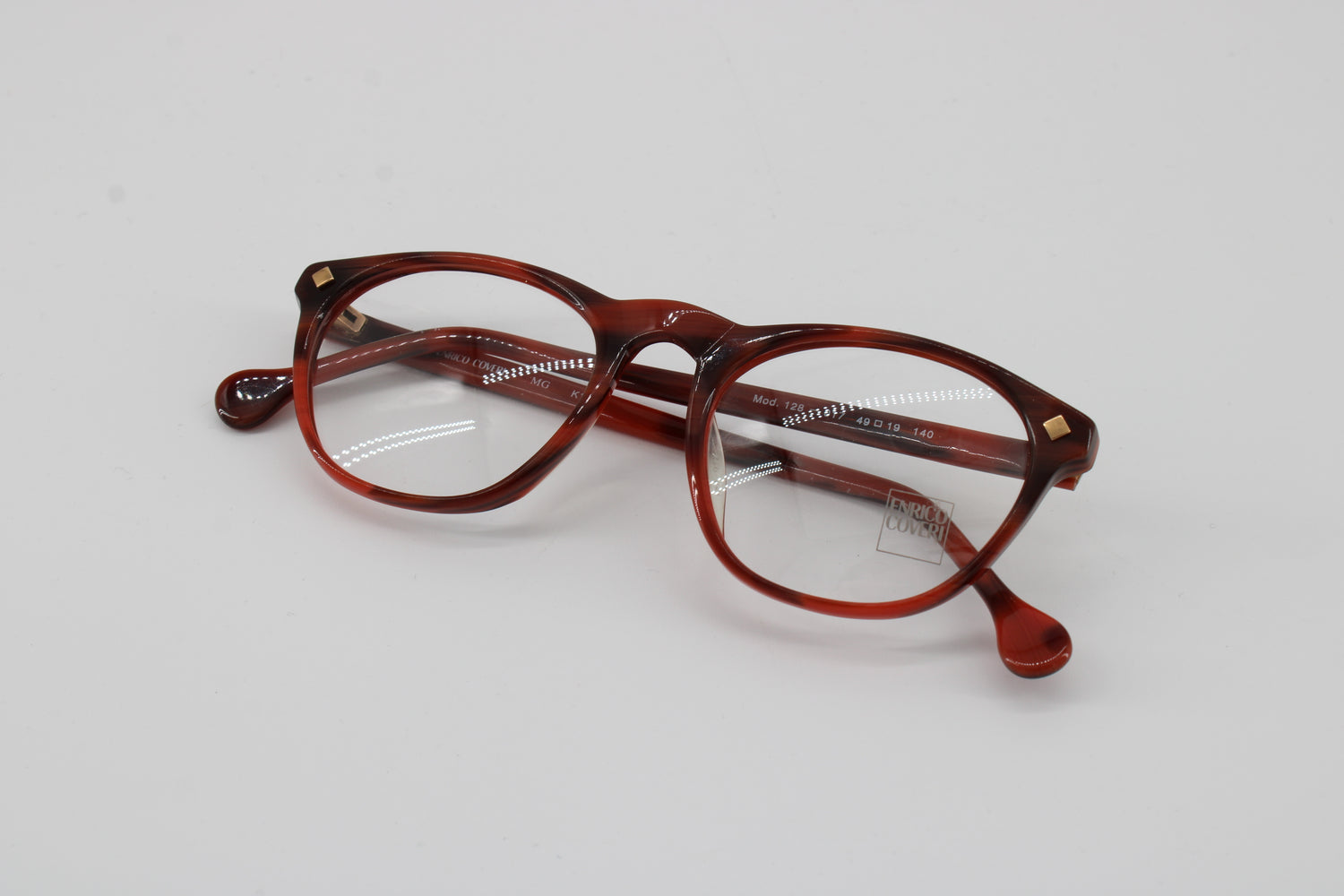 Enrico Coveri Glasses 128-017 Vintage Glasses · NOS · Brown-Black · 49-19-140 · Unworn