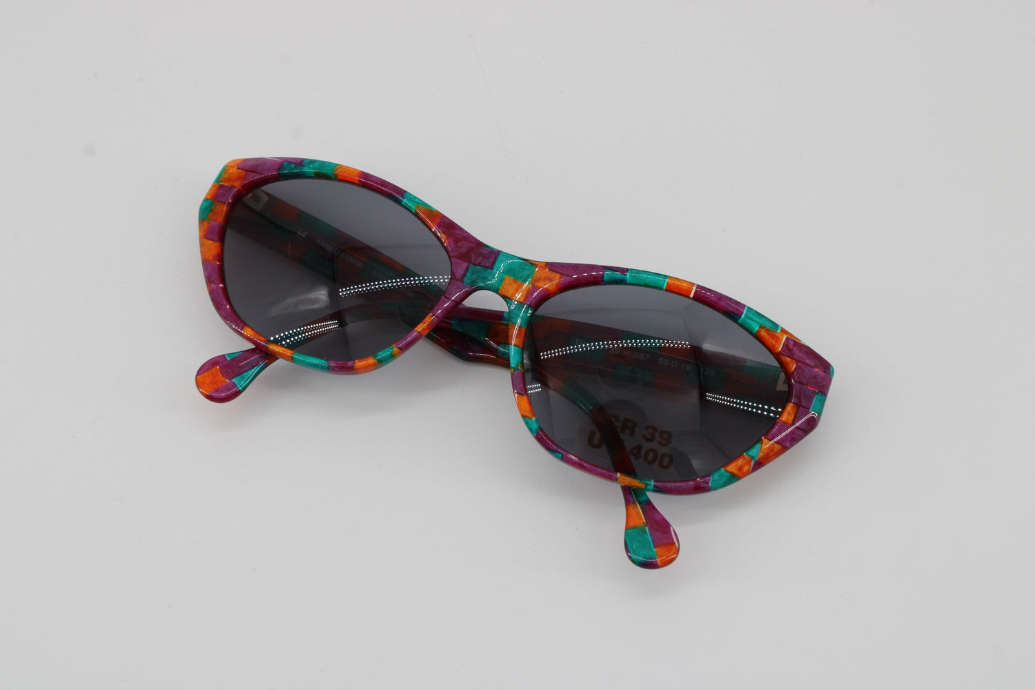 Enrico Coveri Glasses 7739-057 Vintage Glasses · NOS · Purple-Orange-Green · 56-18-135 · Unworn