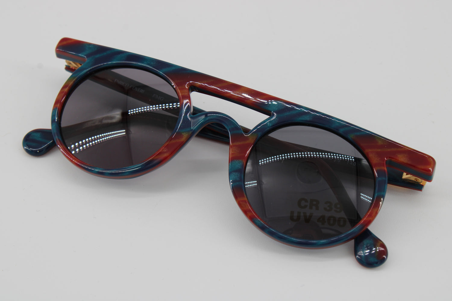 Enrico Coveri Glasses 751-053 Vintage Glasses · NOS · Brown-Blue-Red · 43-26-140 · Unworn