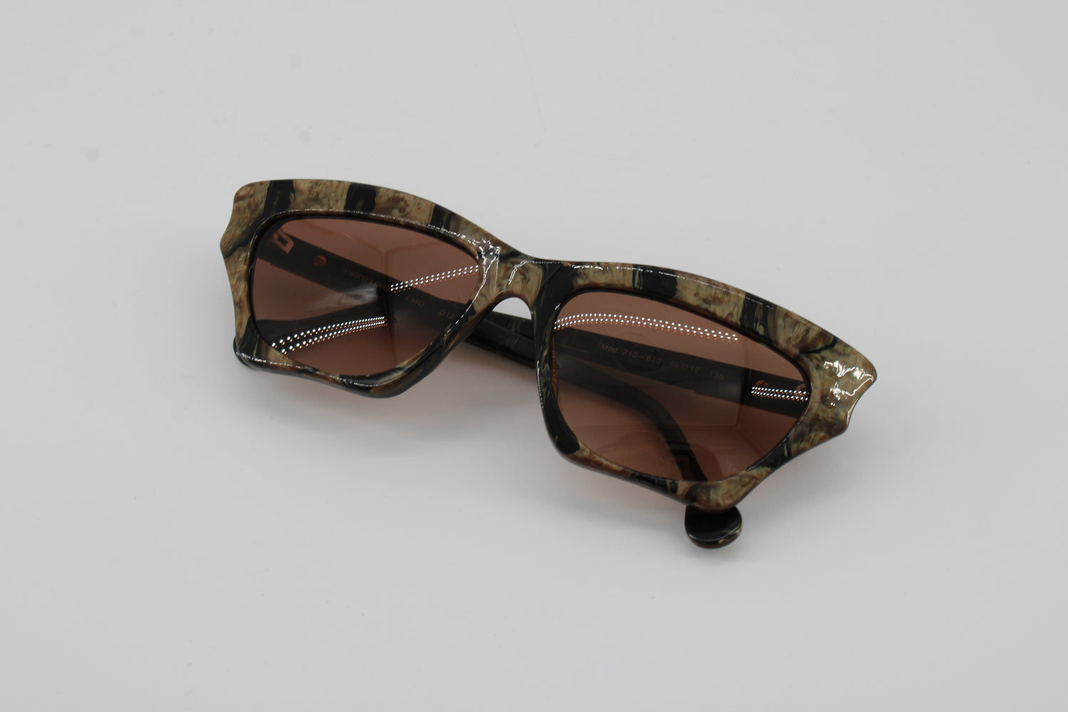 Enrico Coveri Glasses 713-610 Vintage Glasses · NOS · Brown-Black · 55-17-135 · Unworn