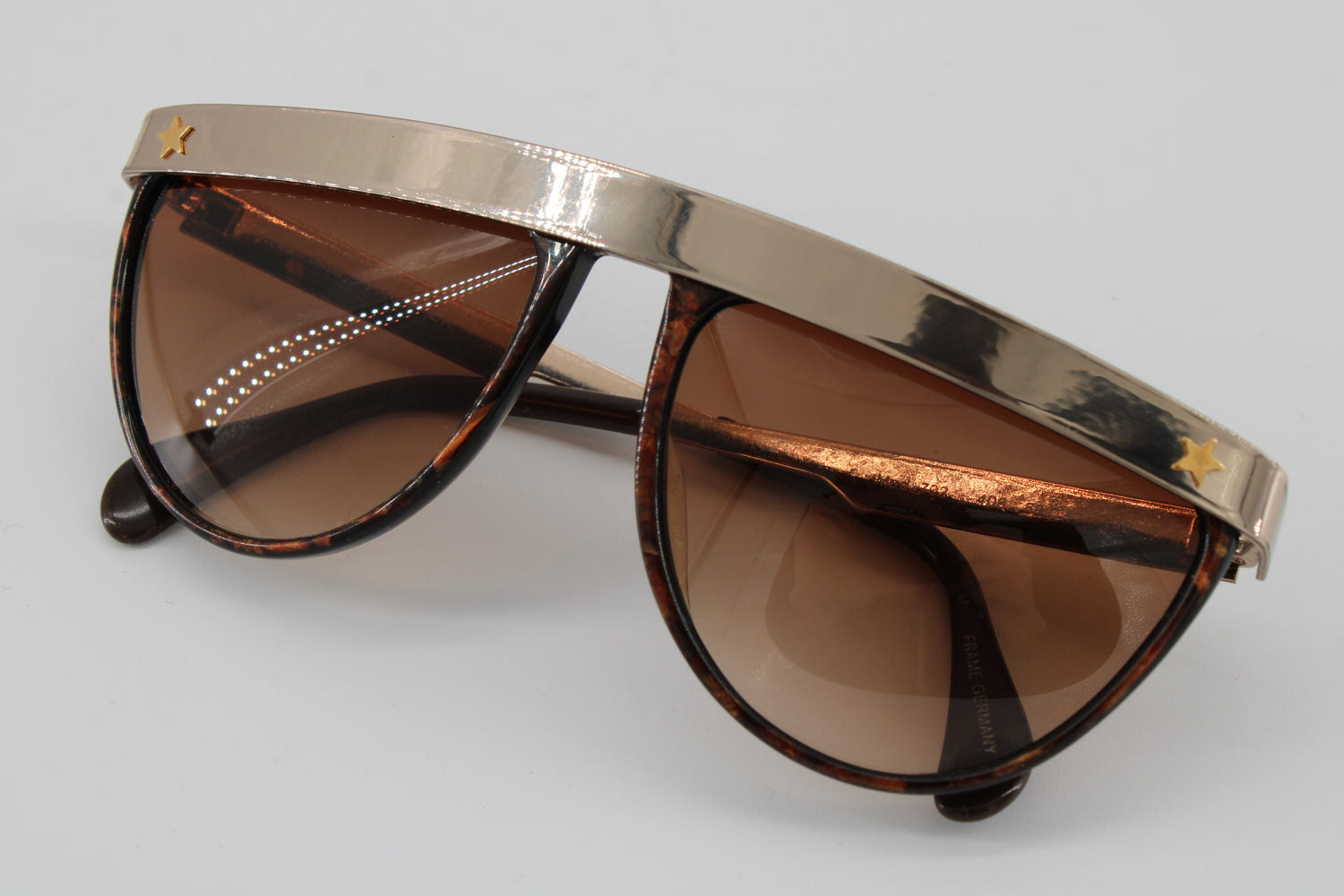 Enrico Coveri Glasses 702-408 Vintage Glasses · NOS · Brown-Gold-Black · 58-17-140 · Unworn