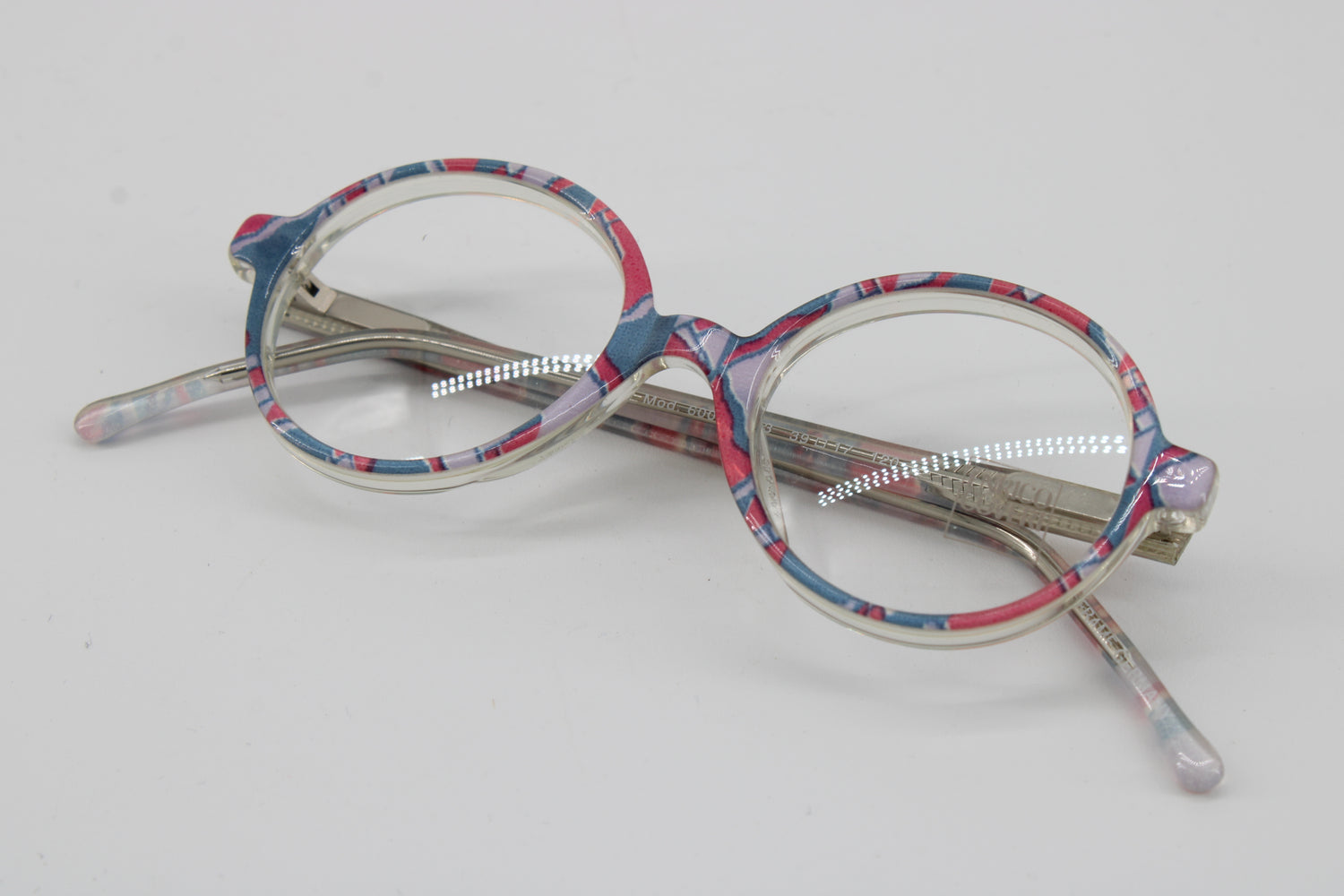 Enrico Coveri Glasses 600-013 Vintage Glasses · NOS · Blue-Pink · 39-17-120 · Unworn