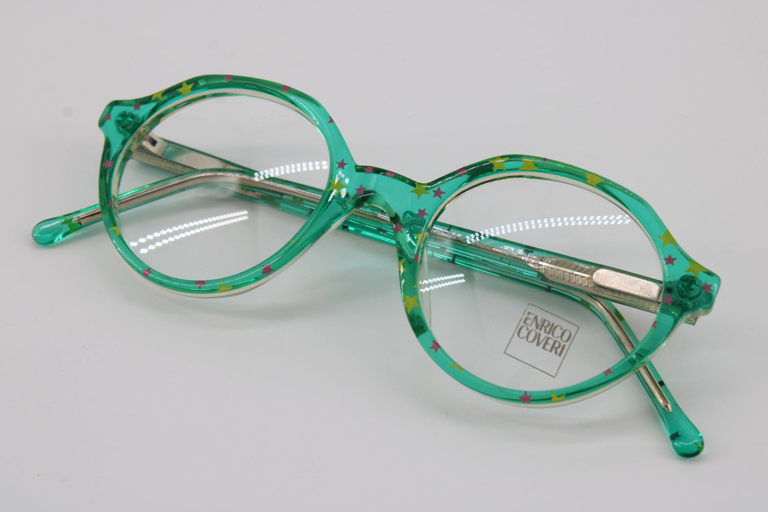 Enrico Coveri Glasses 610-014 Vintage Glasses · NOS · Green-Blue · 43-19-125 · Unworn