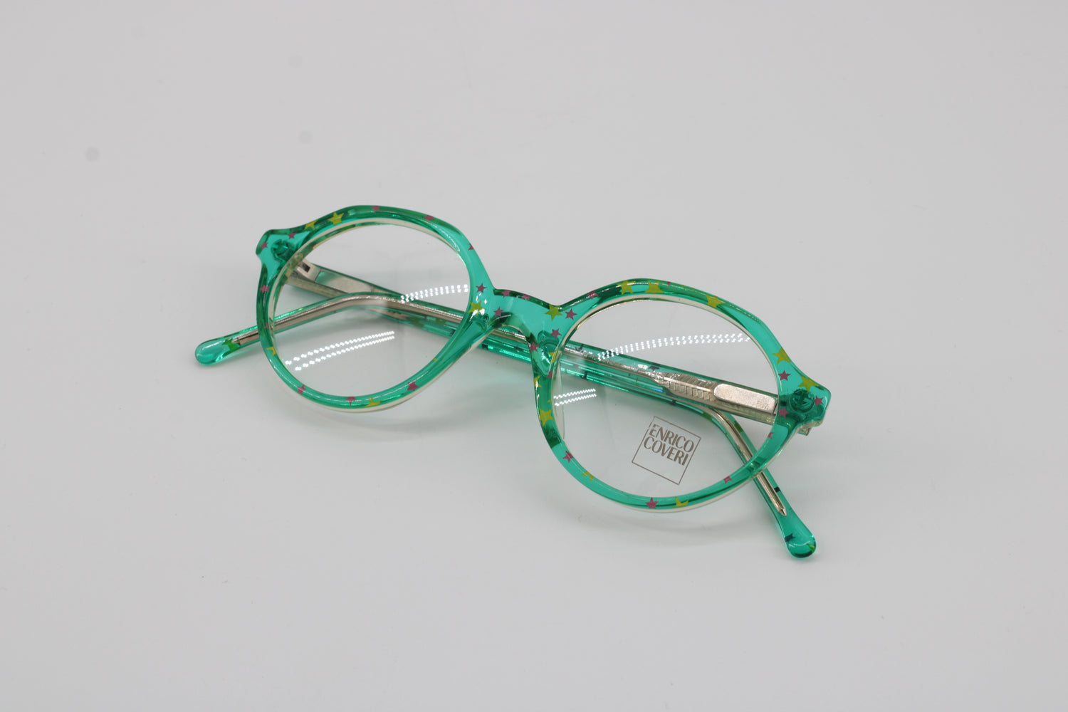 Enrico Coveri Glasses 610-014 Vintage Glasses · NOS · Green-Blue · 43-19-125 · Unworn