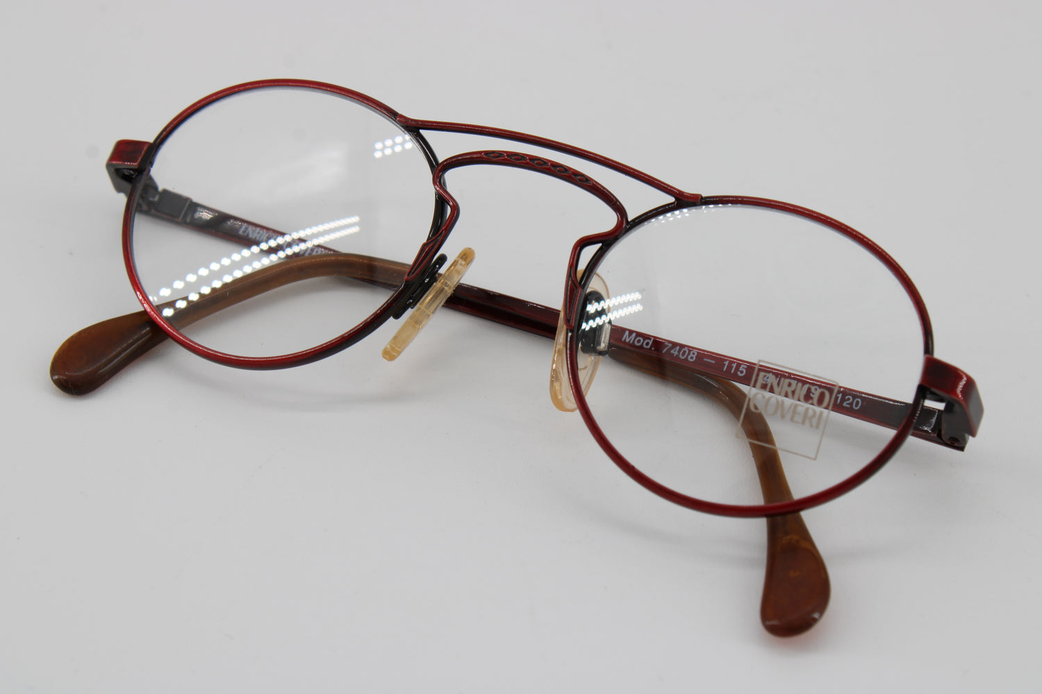 Enrico Coveri Glasses 7408-115 Vintage Glasses · NOS · Brown-Red · 41-19-120 · Unworn