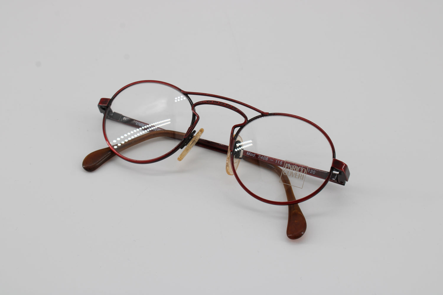 Enrico Coveri Glasses 7408-115 Vintage Glasses · NOS · Brown-Red · 41-19-120 · Unworn