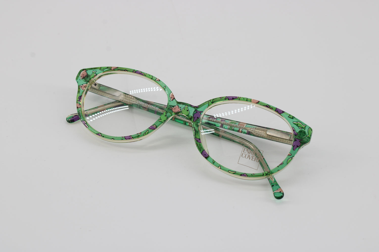 Enrico Coveri Glasses 609-511 Vintage Glasses · NOS · Green-Pink · 46-17-125 · Unworn