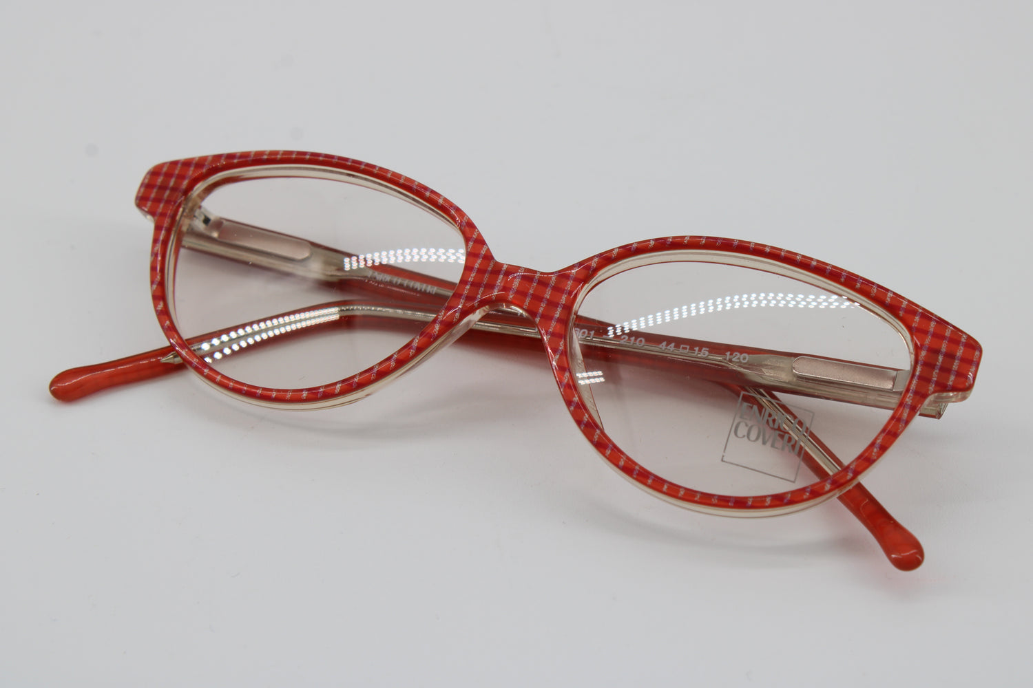 Enrico Coveri Glasses 601-210 Vintage Glasses · NOS · Red-Pink · 44-15-120 · Unworn