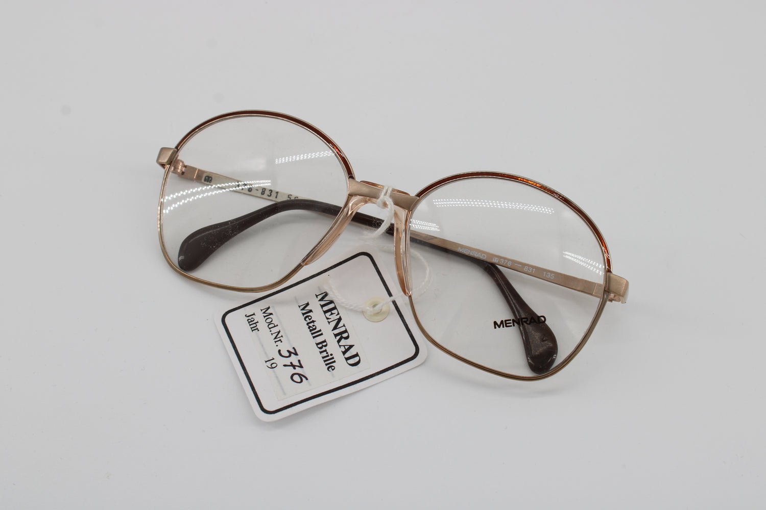 Menrad Glasses 376-831 Vintage Glasses · NOS · Brown-Black-Gold · 56-17-135 · Unworn