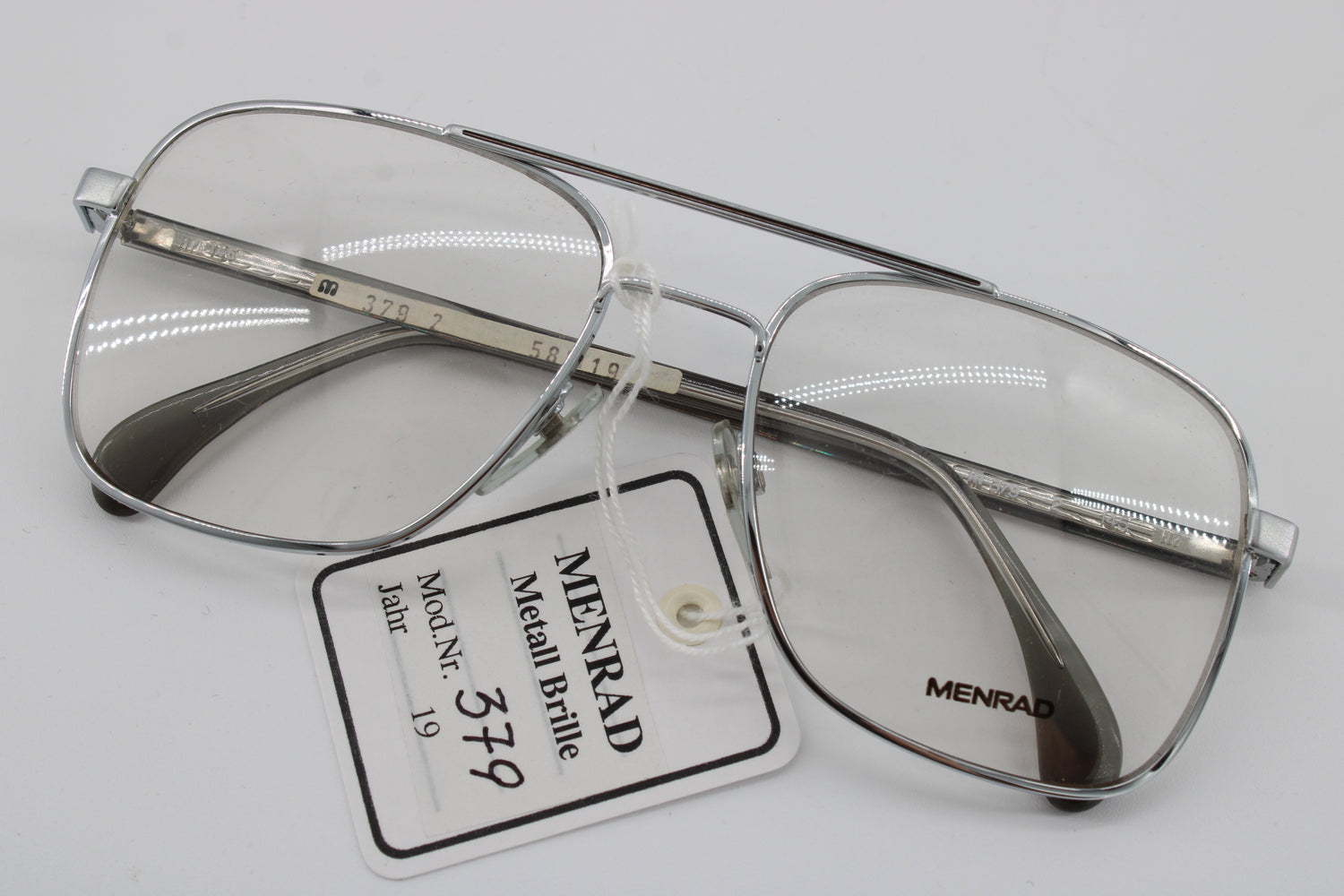 Menrad Glasses 379-2 Vintage Glasses · NOS · Silver· 58-19-145 · Unworn