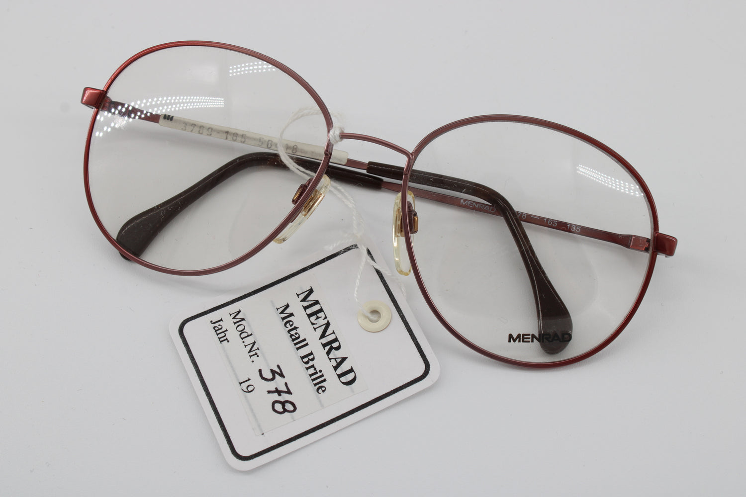 Menrad Glasses 378-165 Vintage Glasses · NOS · Red · 56-18-135 · Unworn