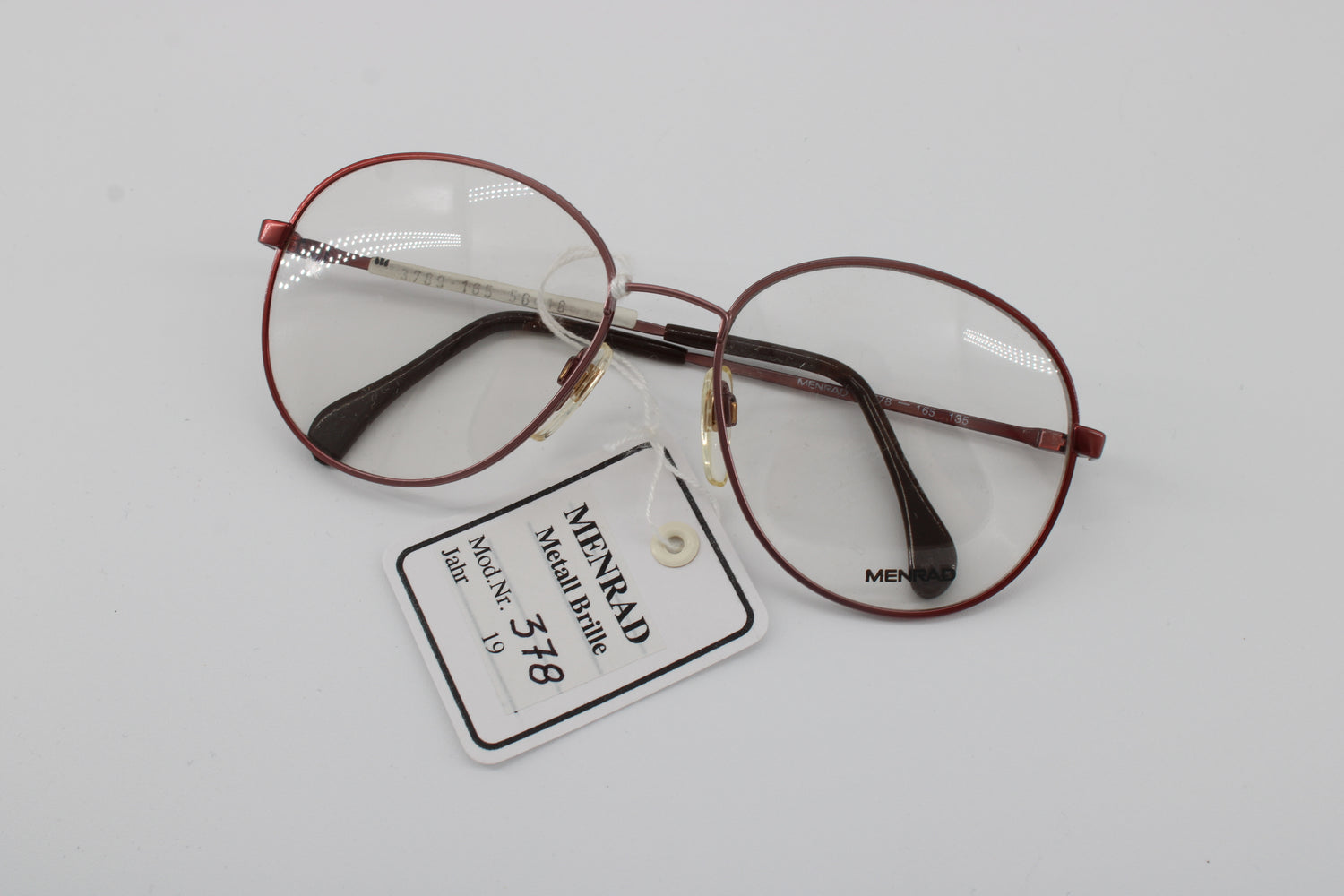 Menrad Glasses 378-165 Vintage Glasses · NOS · Red · 56-18-135 · Unworn