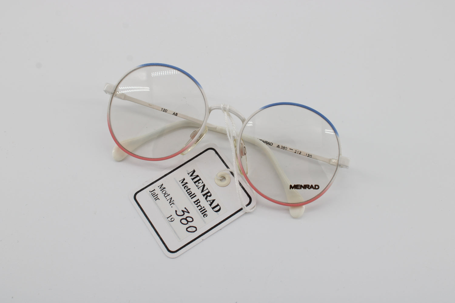 Menrad Glasses 380-212 Vintage Glasses · NOS · White-Blue-Red · 120 · Unworn