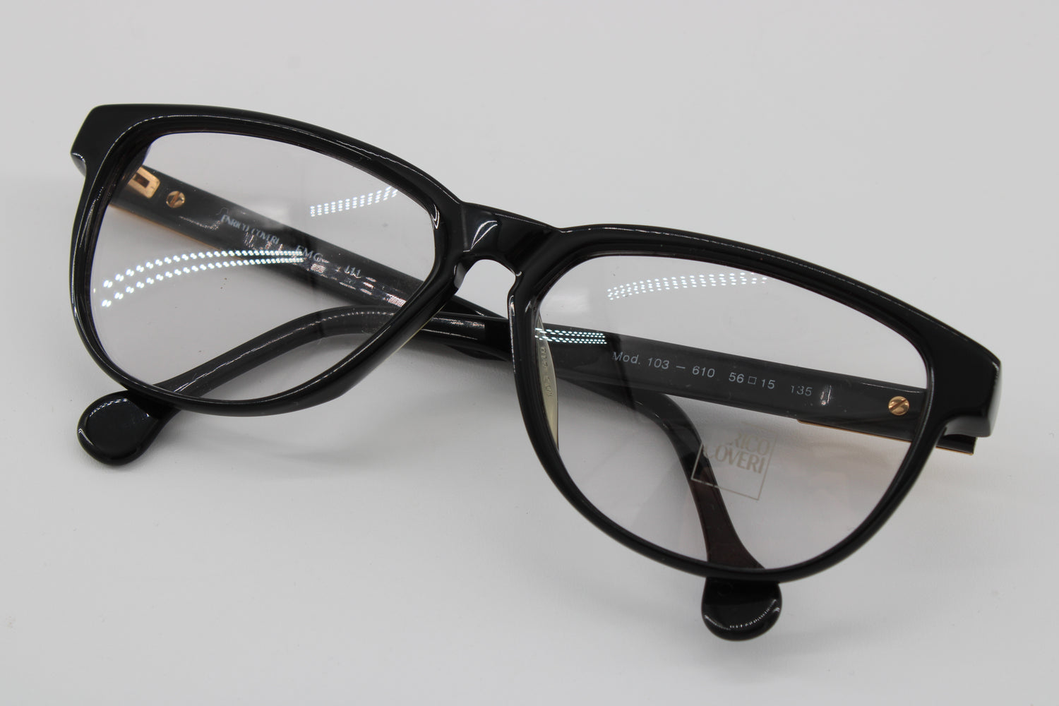 Enrico Coveri Glasses 103-610 Vintage Glasses · NOS · Black · 56-15-135 · Unworn