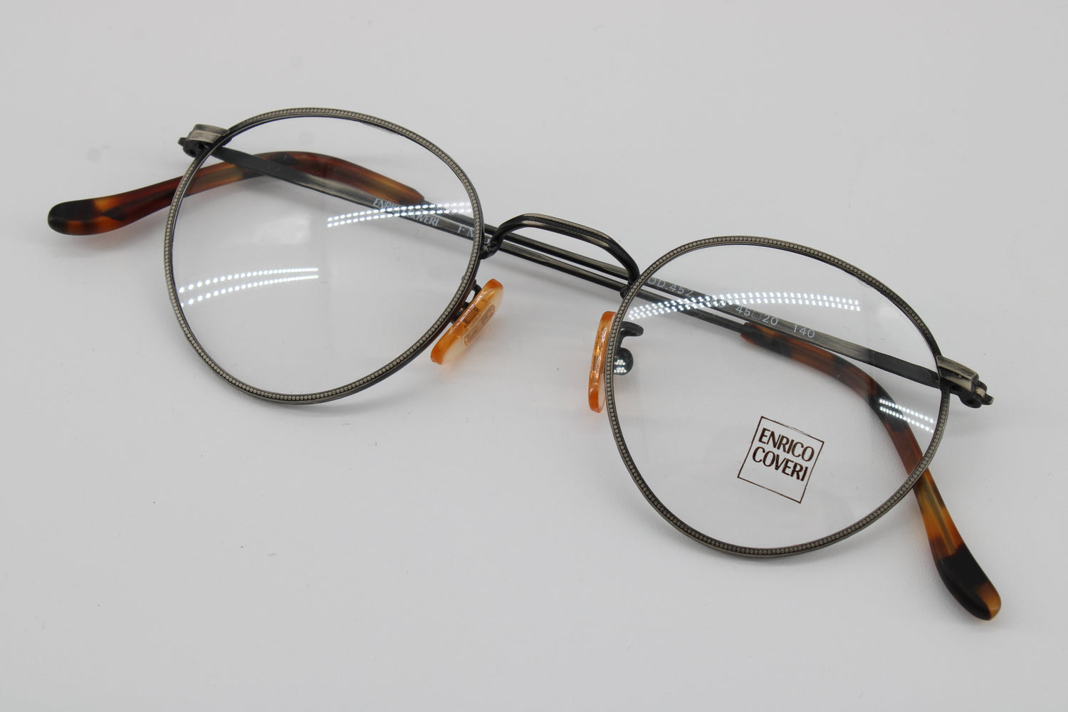 Enrico Coveri Glasses 452-350 Vintage Glasses · NOS · Silver-Black-Brown · 45-20-140 · Unworn