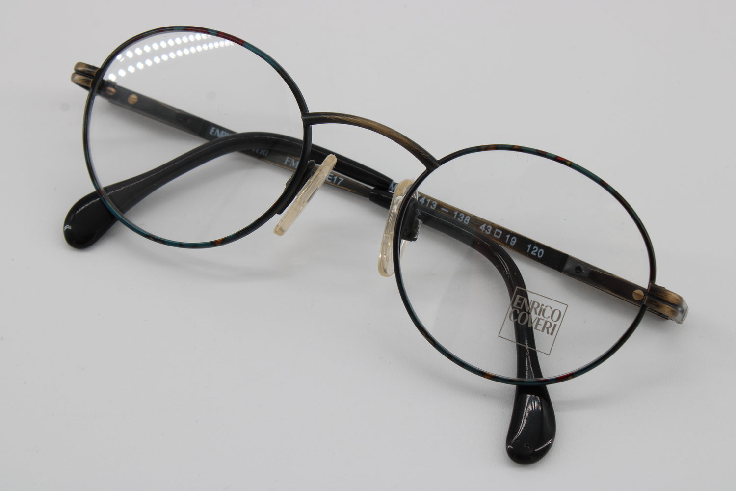 Enrico Coveri Glasses 7413-138 Vintage Glasses · NOS · Gold-Black · 43-19-120 · Unworn
