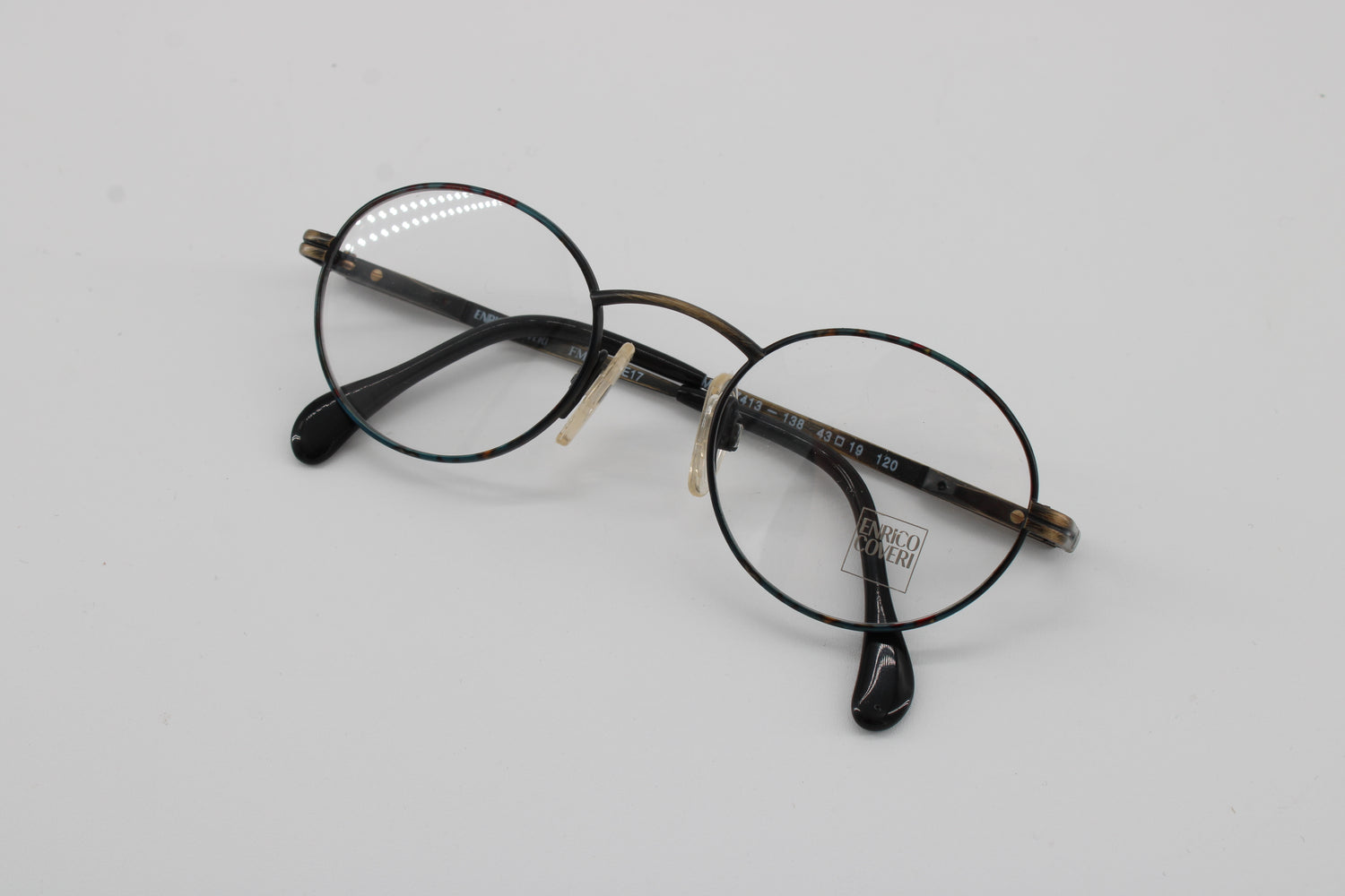 Enrico Coveri Glasses 7413-138 Vintage Glasses · NOS · Gold-Black · 43-19-120 · Unworn
