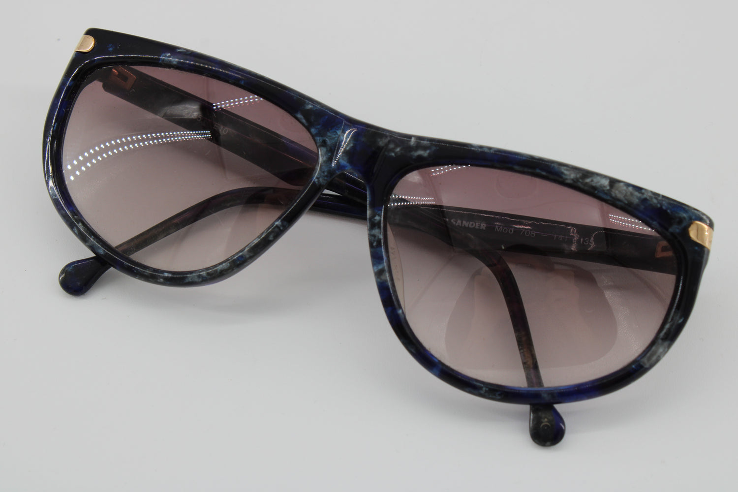 Jil Sander Glasses 708-141 Vintage Glasses · NOS · Black-Blue · 135 · Unworn