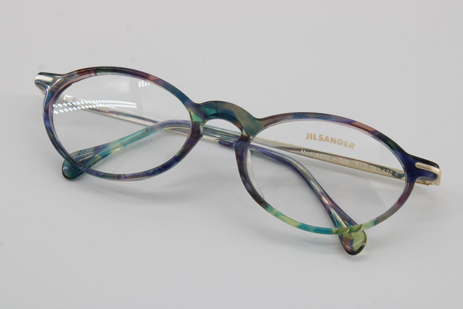 Jil Sander Glasses 4272-526 Vintage Glasses · NOS · Silver-Purple-Blue · 51-18-130 · Unworn