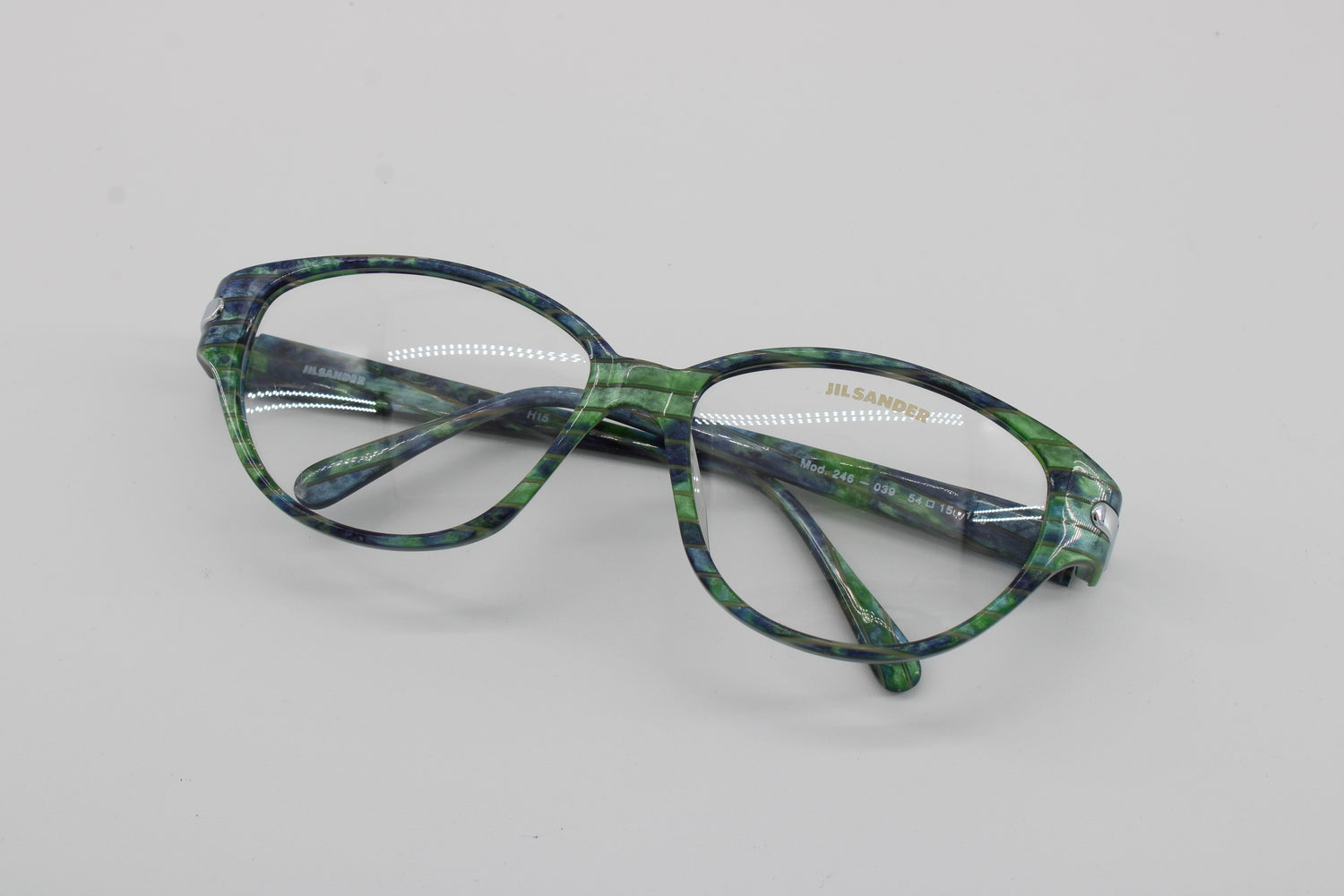 Jil Sander Glasses 246-039 Vintage Glasses · NOS · Blue-Green · 54-15-125 · Unworn