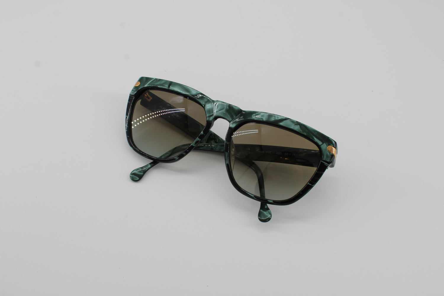 Jil Sander Glasses 710-450 Vintage Glasses · NOS · Black-Green · 56-17-135 · Unworn