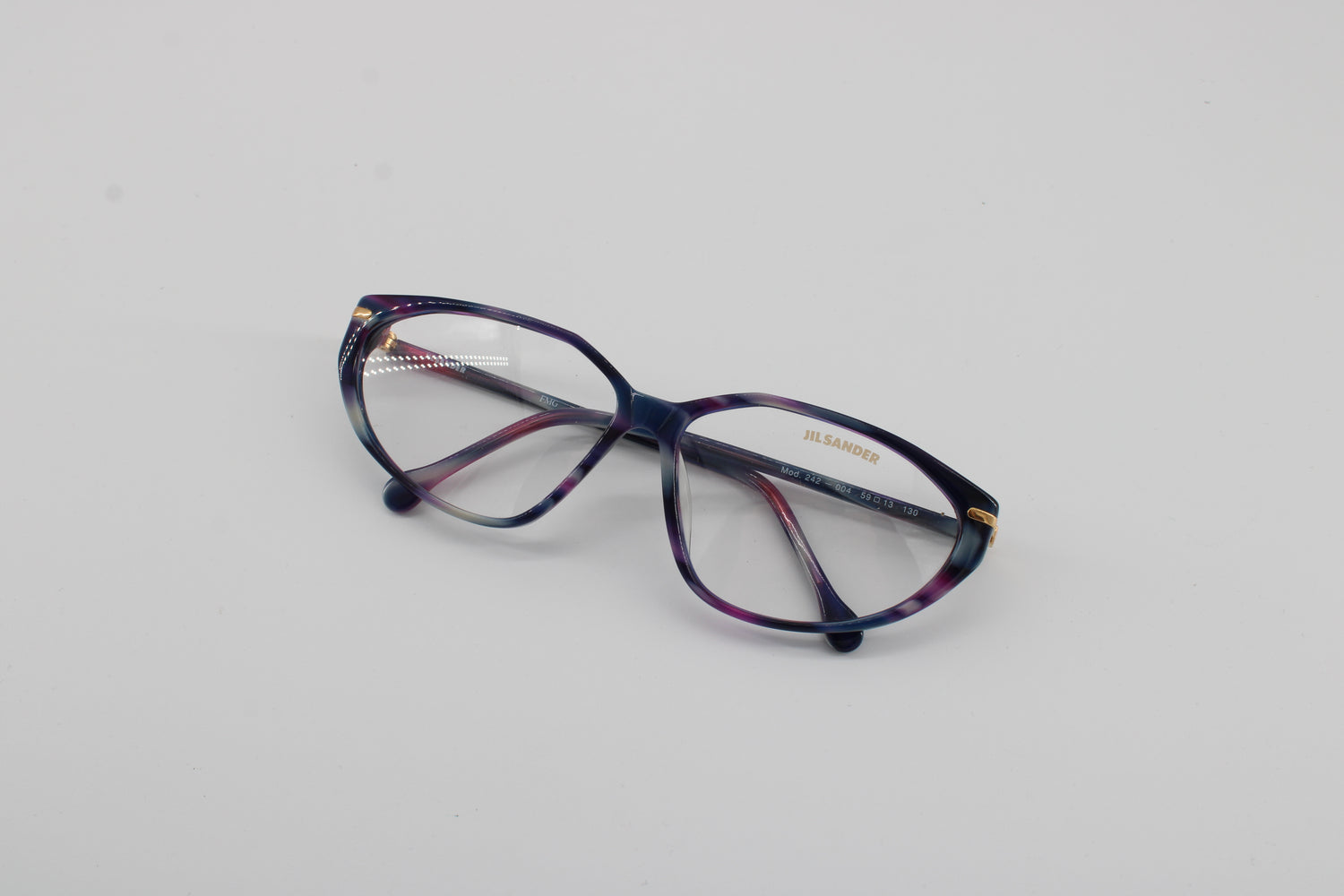 Jil Sander Glasses 242-004 Vintage Glasses · NOS · Blue-Purple · 56-15-14 · Unworn