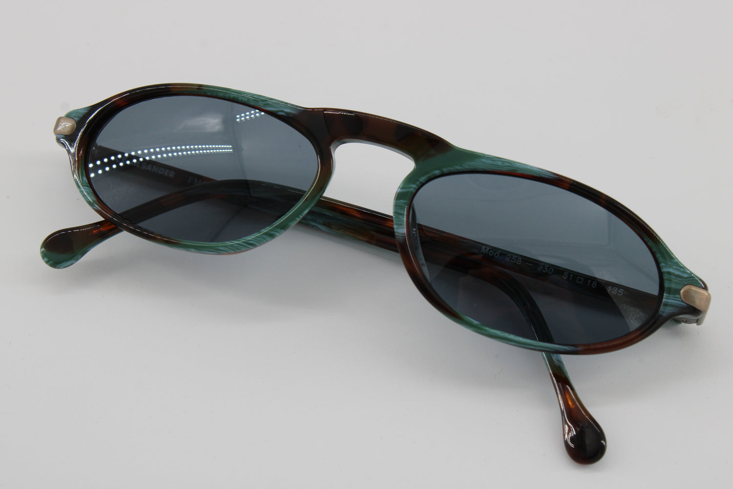 Jil Sander Glasses 258-950 Vintage Glasses · NOS · Blue-Brown · 51-18-135 · Unworn