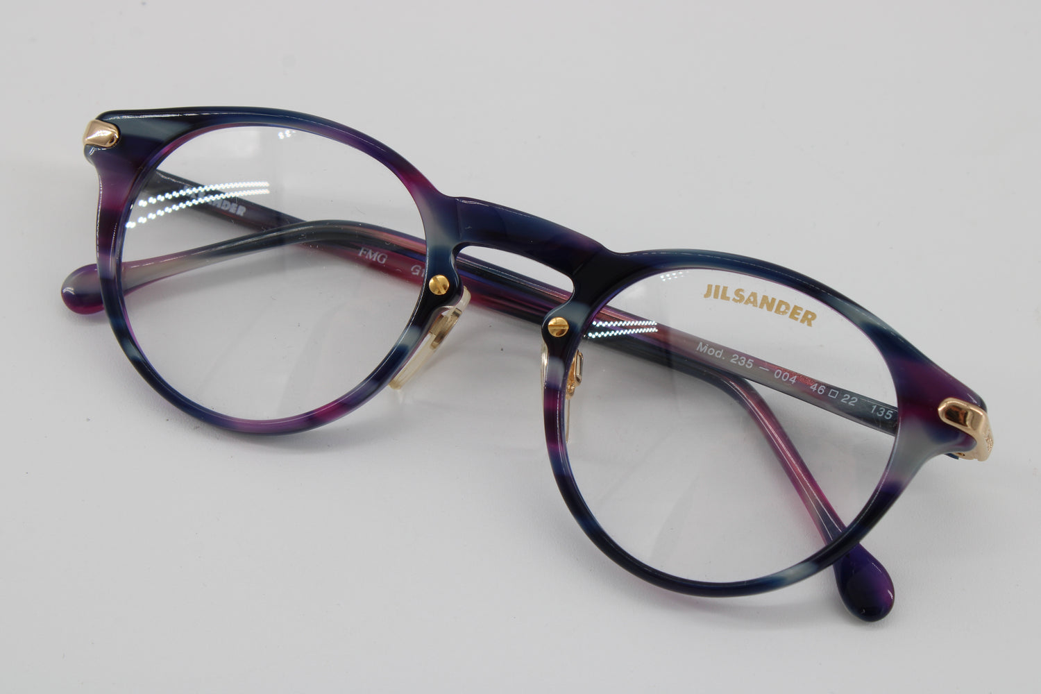 Jil Sander Glasses 235-004 Vintage Glasses · NOS · Purple-Blue · 46-22-135 · Unworn