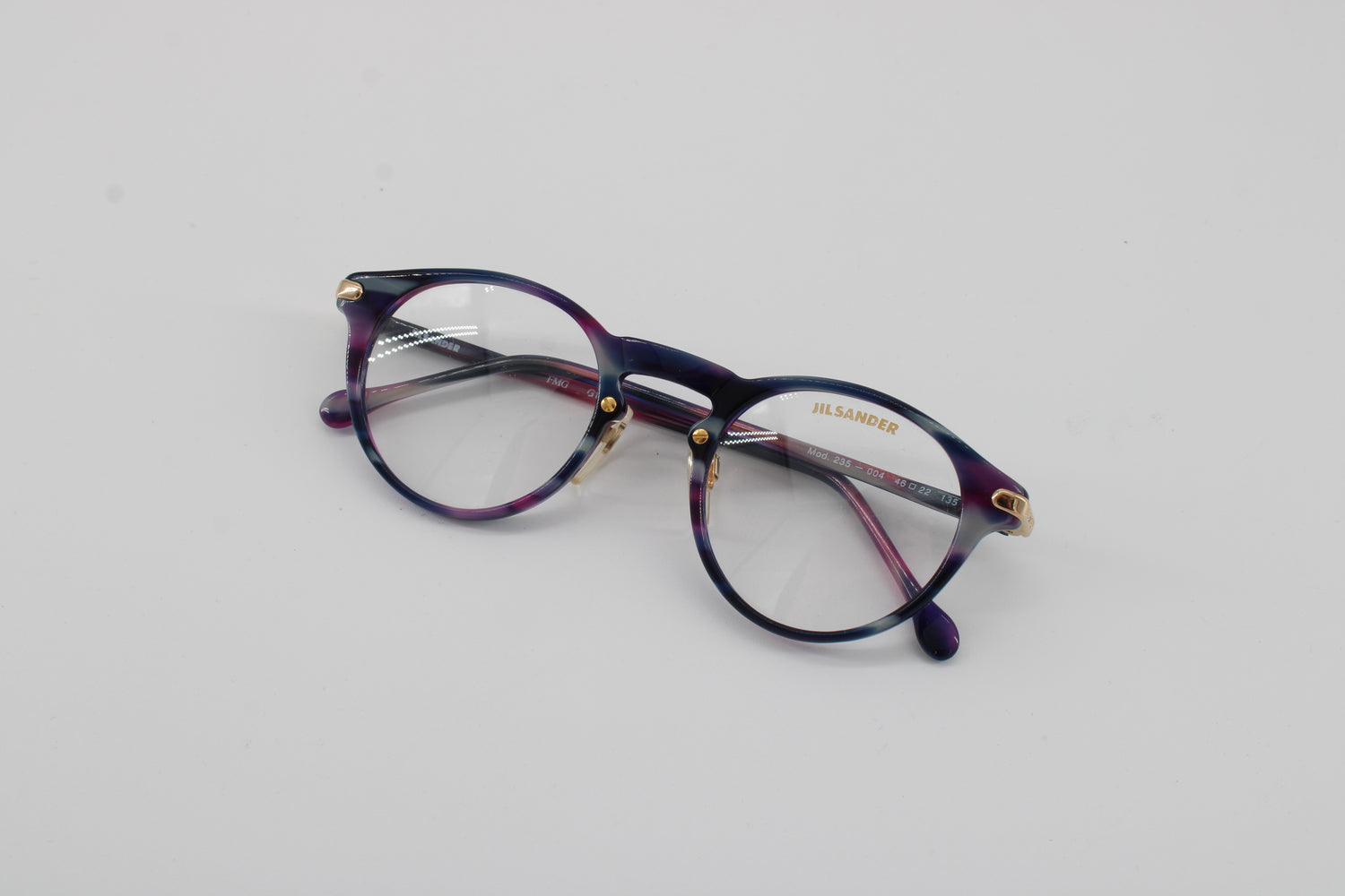 Jil Sander Glasses 235-004 Vintage Glasses · NOS · Purple-Blue · 46-22-135 · Unworn