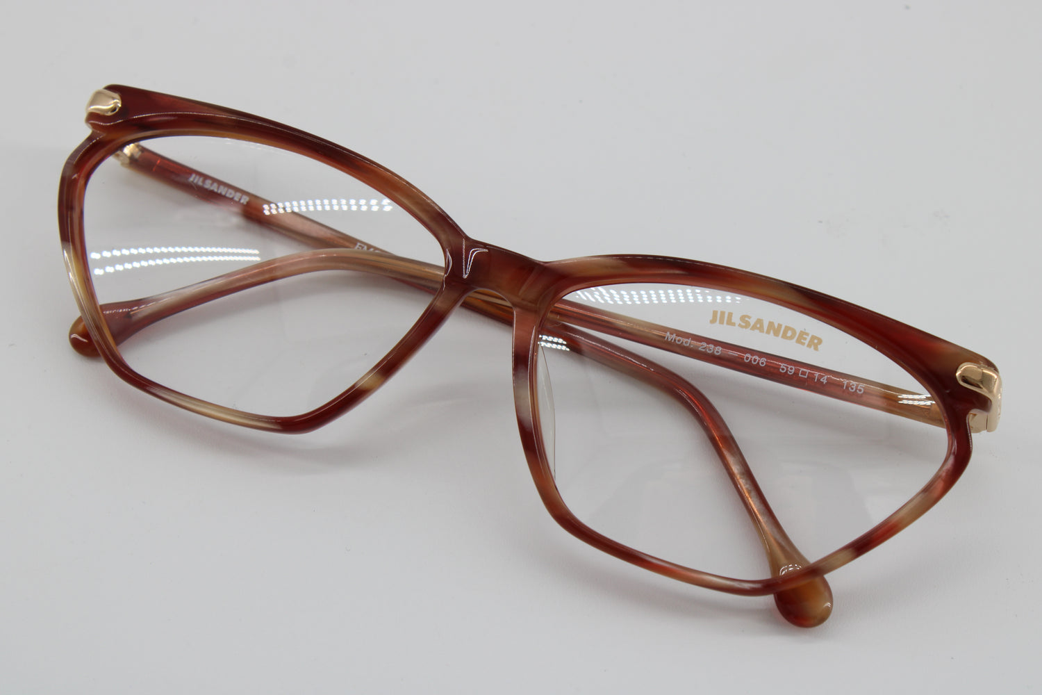 Jil Sander Glasses 238-006 Vintage Glasses · NOS · Brown · 59-14-135 · Unworn