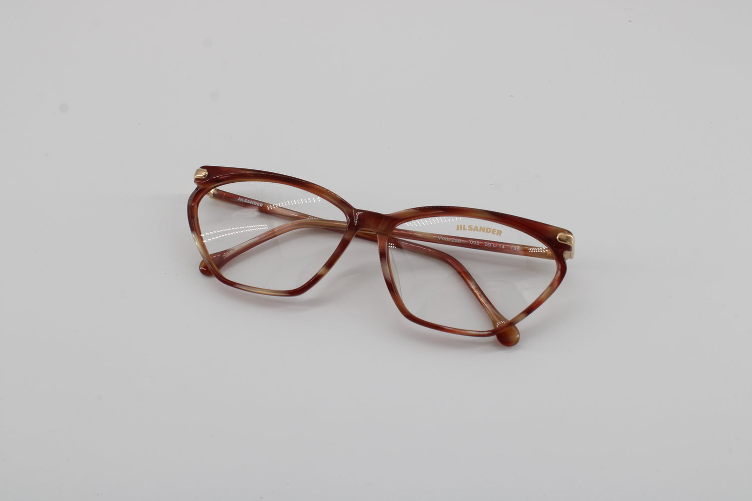 Jil Sander Glasses 238-006 Vintage Glasses · NOS · Brown · 59-14-135 · Unworn