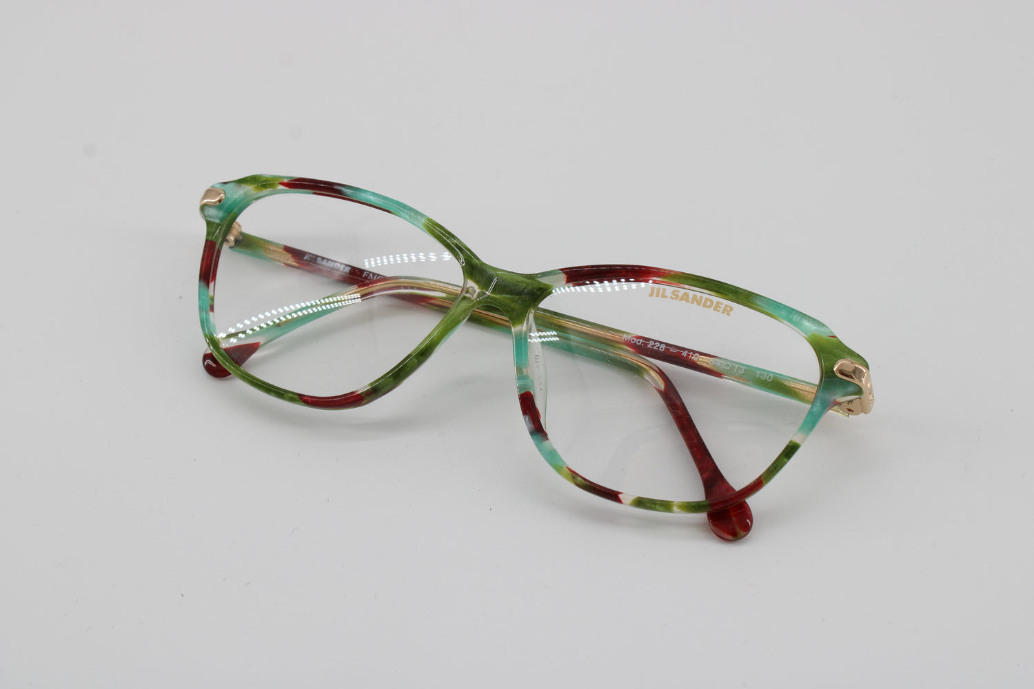 Jil Sander Glasses 228-410 Vintage Glasses · NOS · Green-Red · 54-13-130 · Unworn