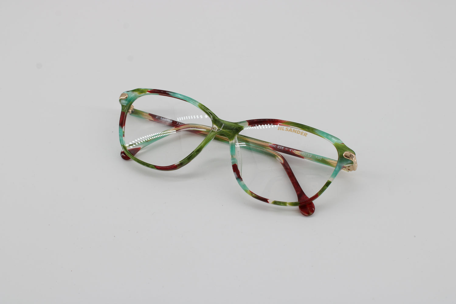 Jil Sander Glasses 228-410 Vintage Glasses · NOS · Green-Red · 54-13-130 · Unworn