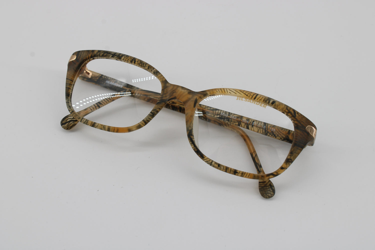 Jil Sander Glasses 262-504 Vintage Glasses · NOS · Yellow-Black · 51-18-135 · Unworn