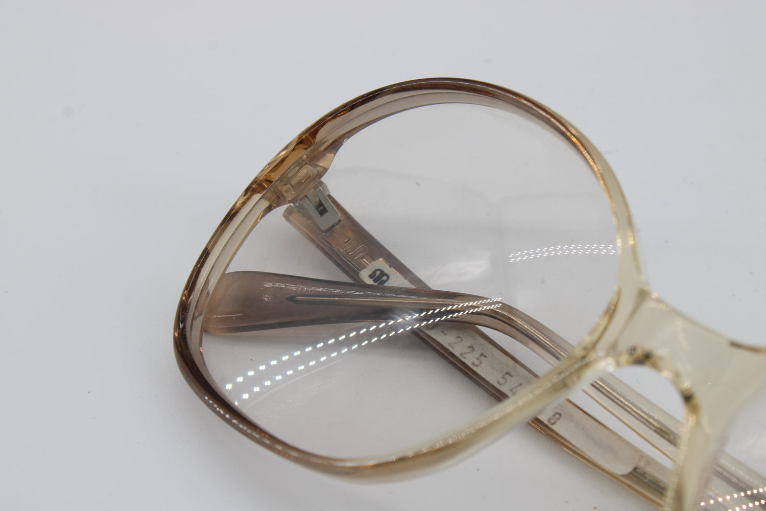Menrad Brille 156-225 Vintage Brille · NOS · Grau-Schwarz Transparent · 54-18-135 · Ungetragen