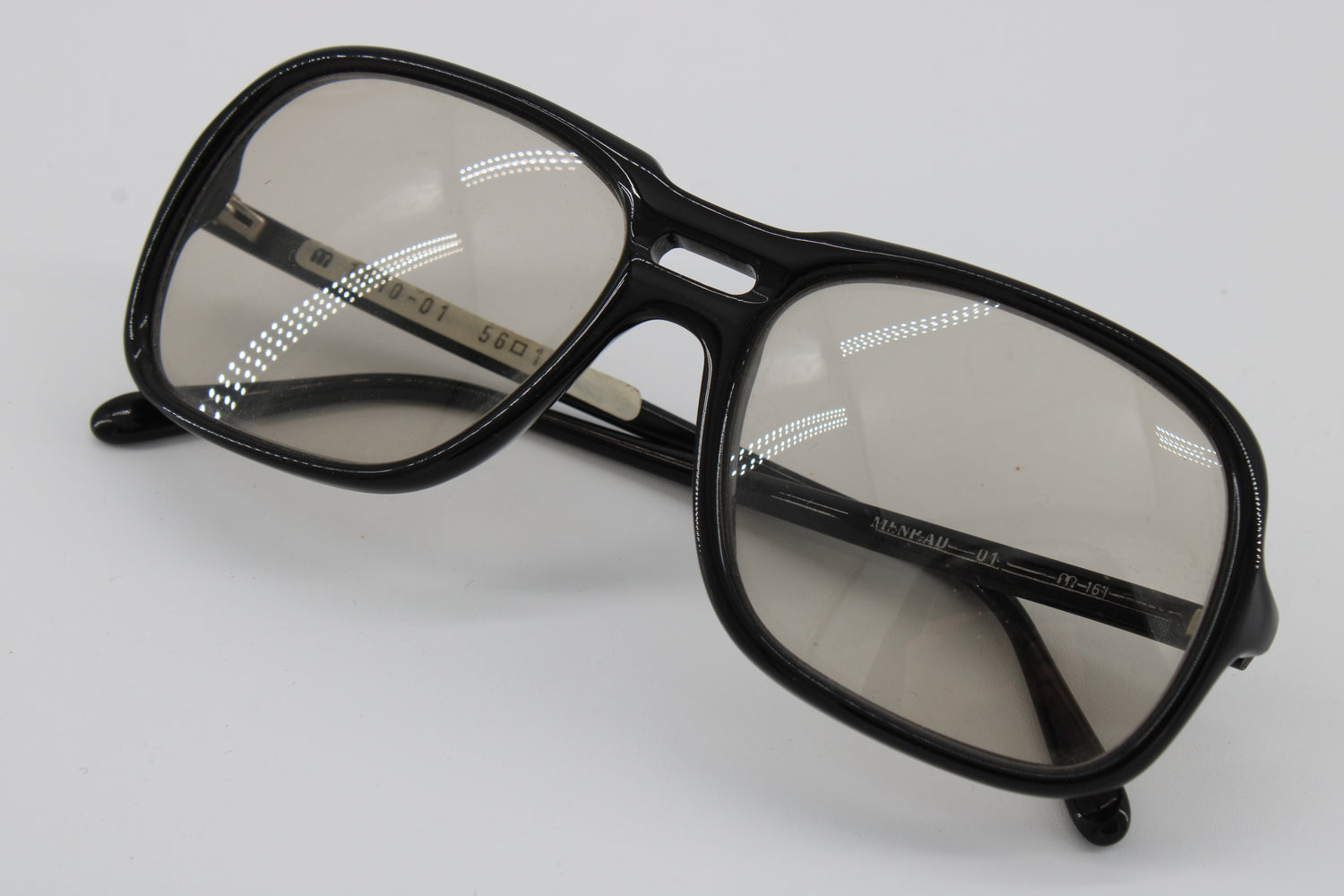 Menrad Brille 161-01 Vintage Brille · NOS · Schwarz Transparent · 56-17-135 · Ungetragen