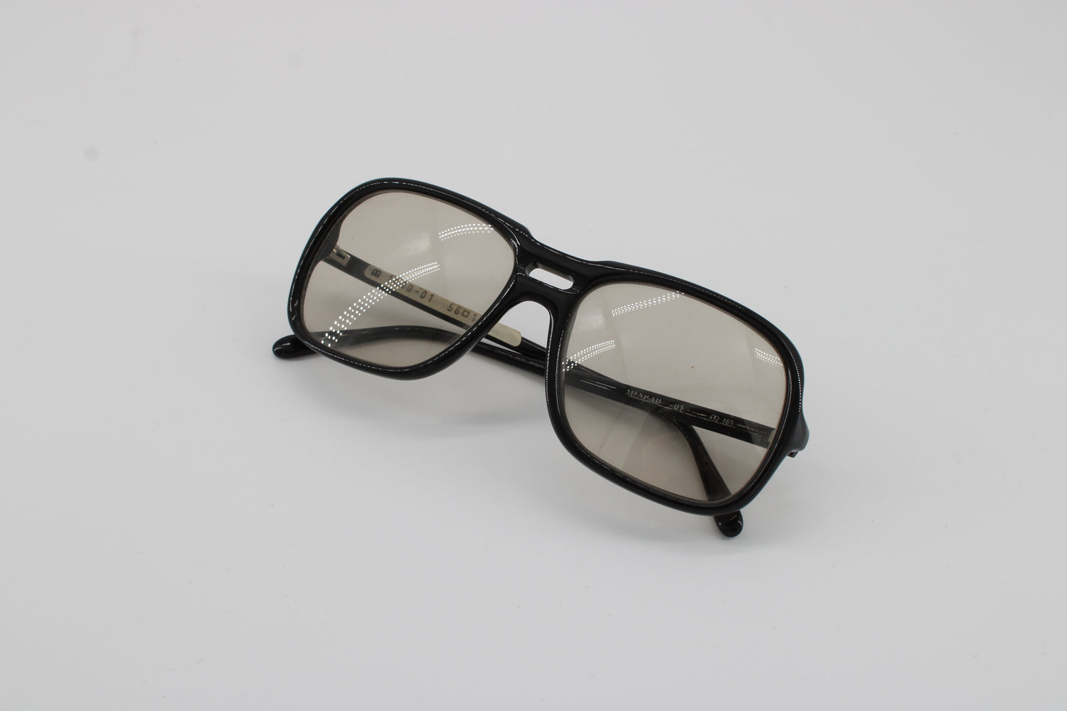 Menrad Brille 161-01 Vintage Brille · NOS · Schwarz Transparent · 56-17-135 · Ungetragen