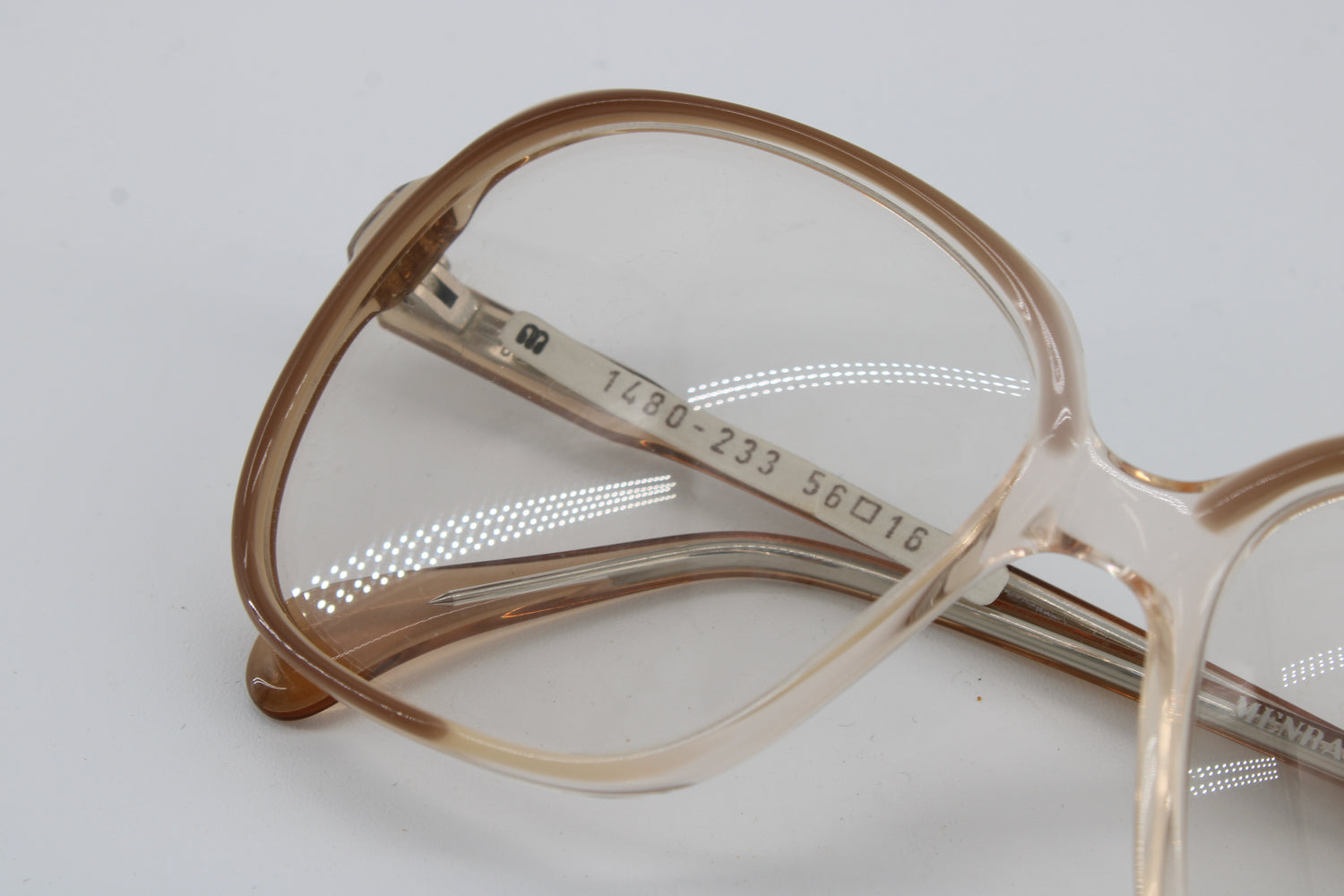 Menrad Brille 148-233 Vintage Brille · NOS · Grau-Schwarz Transparent · 56-16-135 · Ungetragen